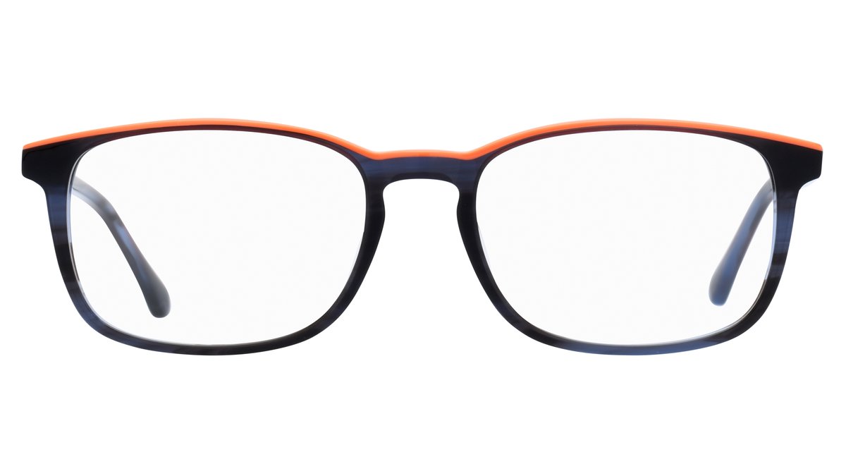 Lunettes De Vue Signature Krys Moj Bleu Fonce Textu Rectangle