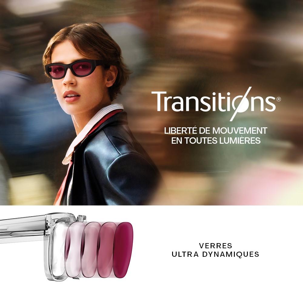 Transitions : liberté de mouvement en toutes lumières, verres ultra dynamiques