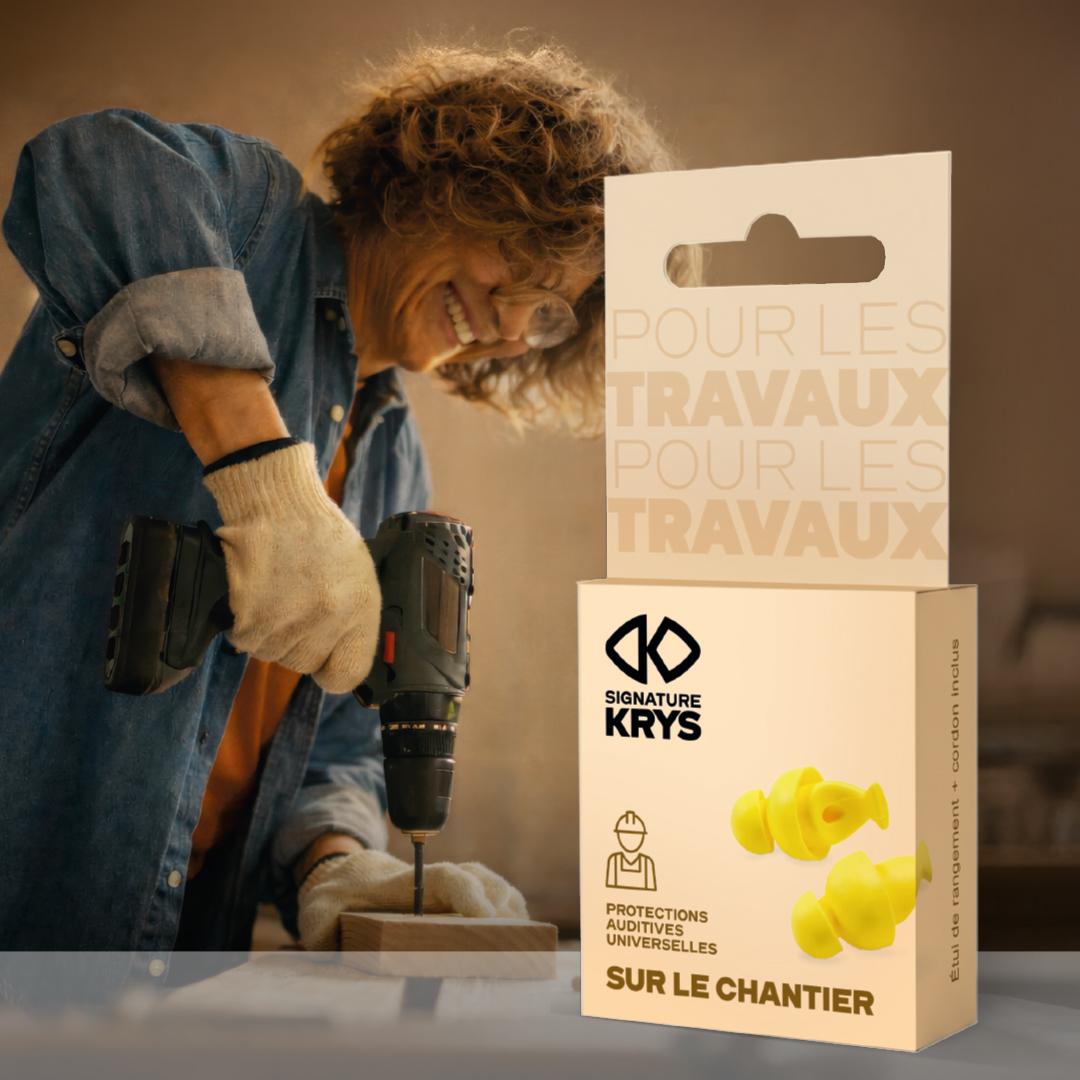 Protections auditives Krys sur le chantier
