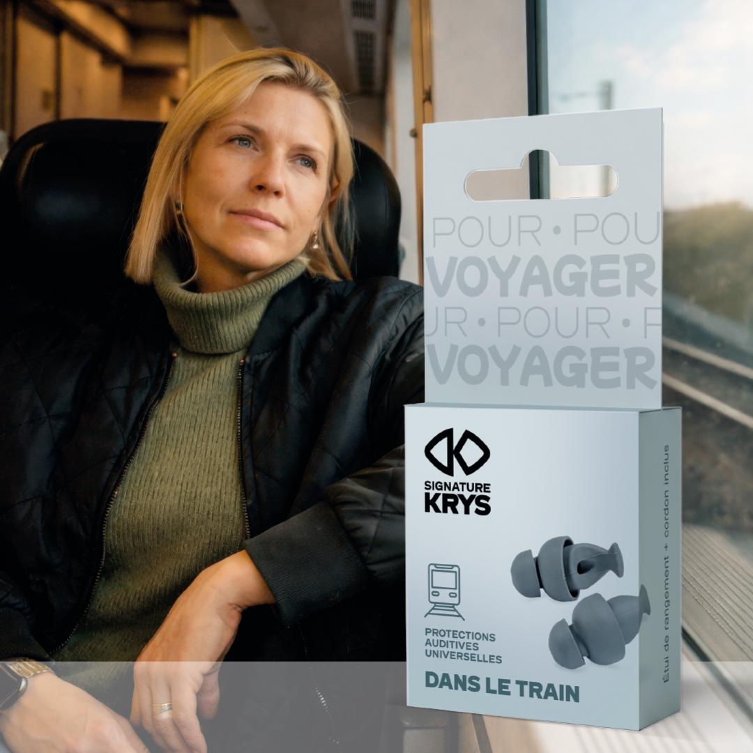 Protections auditives Krys dans le train