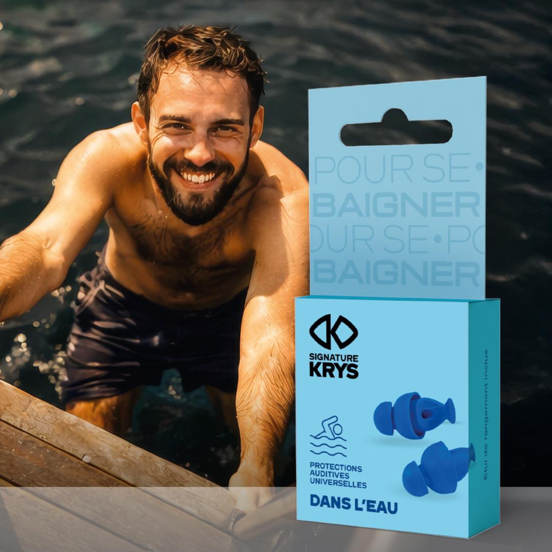 Protections auditives Krys dans l'eau