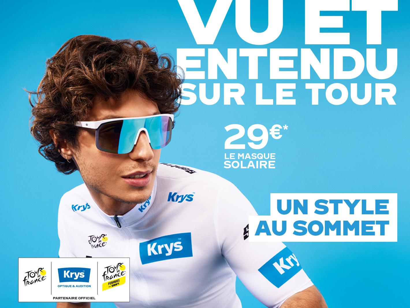 Vu et entendu sur le tour : un style au sommet 29€ le masque solaire