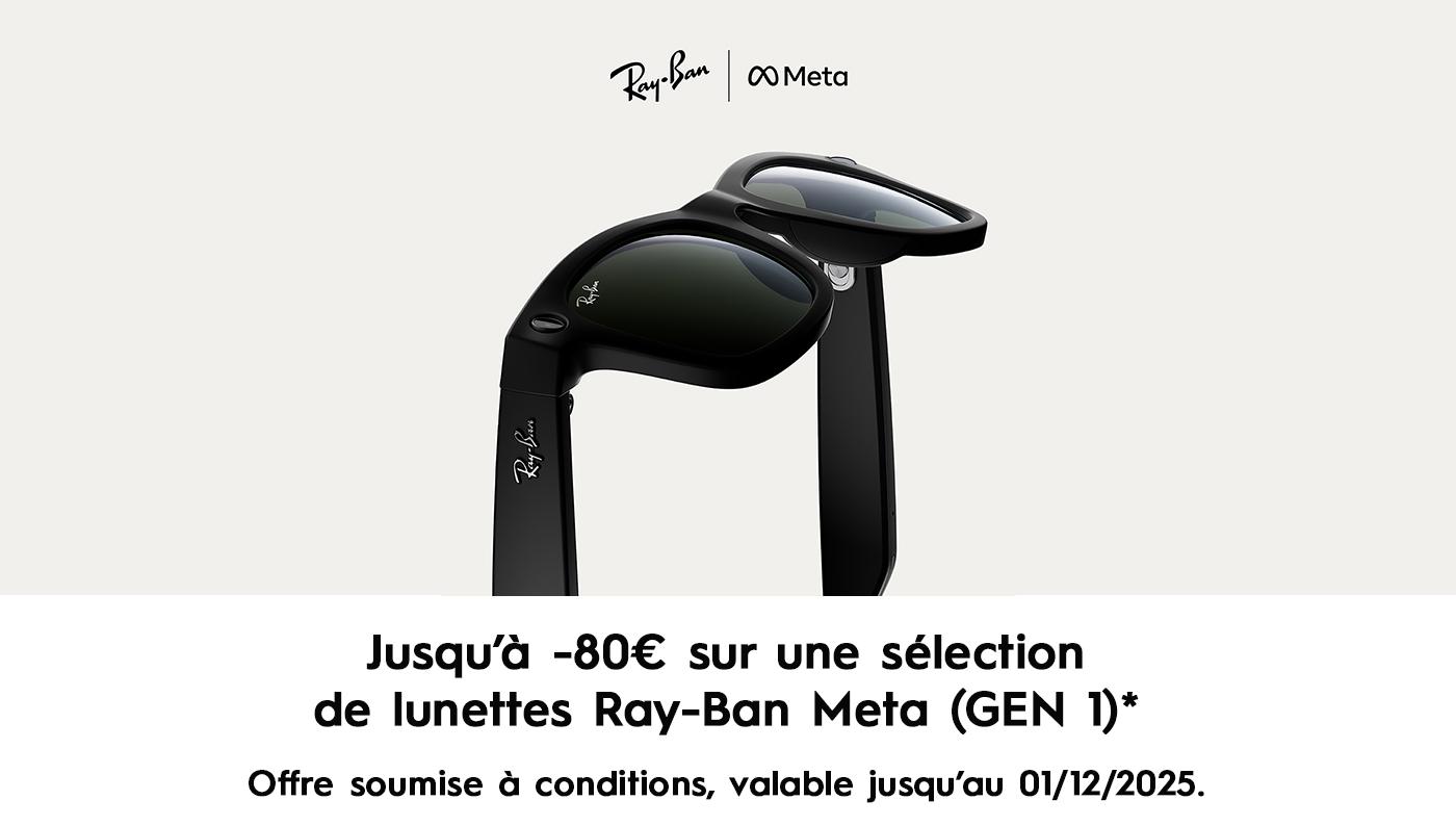 Jusqu'à -80€ sur une sélection de lunettes Ray-Ban Meta (Gen 1*)