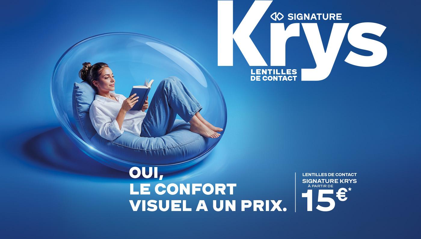 Signature Krys lentilles de contact : oui le confort a un prix : à partir de 15€