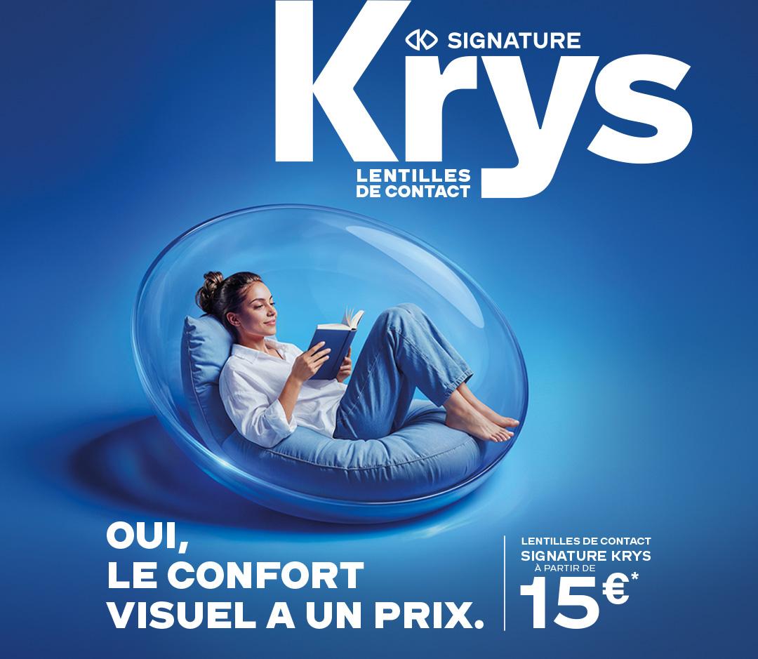 Lentilles Signature Krys : oui, le confort visuel a un prix : à partir de 15€