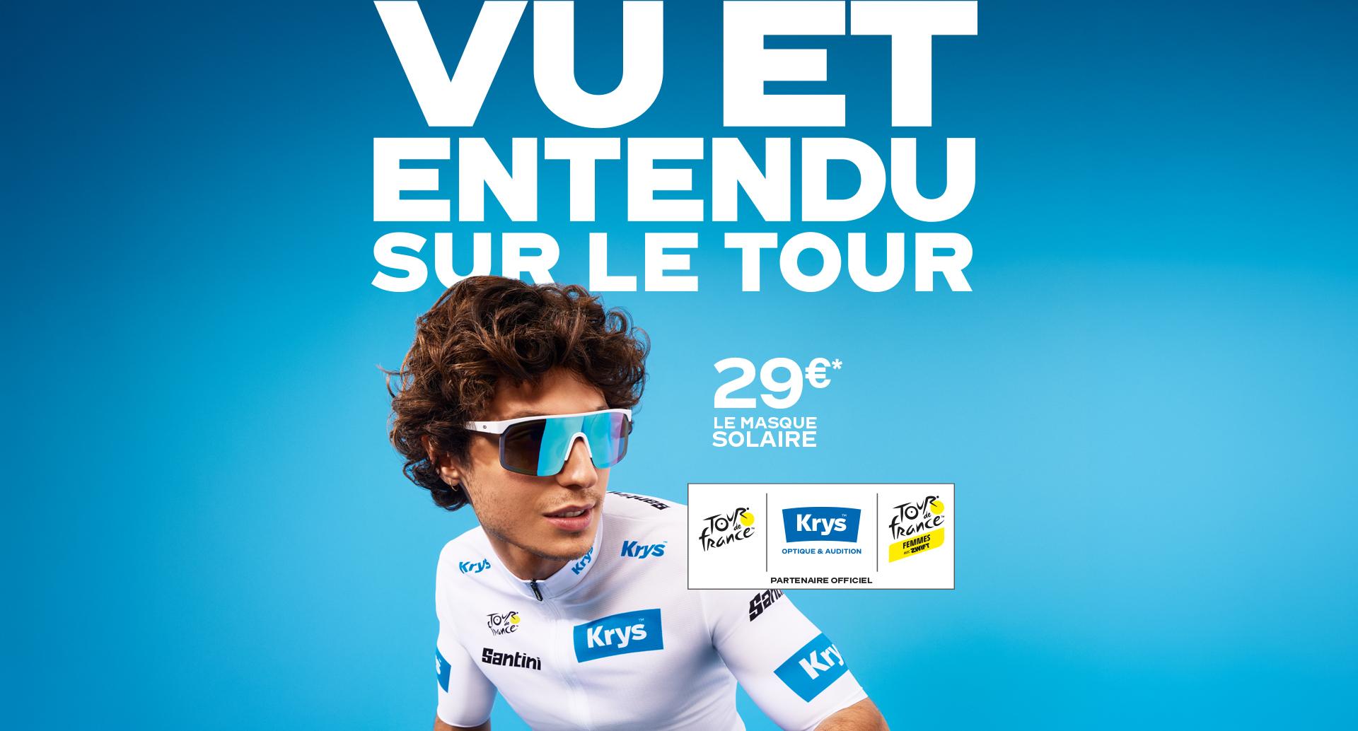 Vu et entendu sur le tour : un style au sommet 29€ le masque solaire