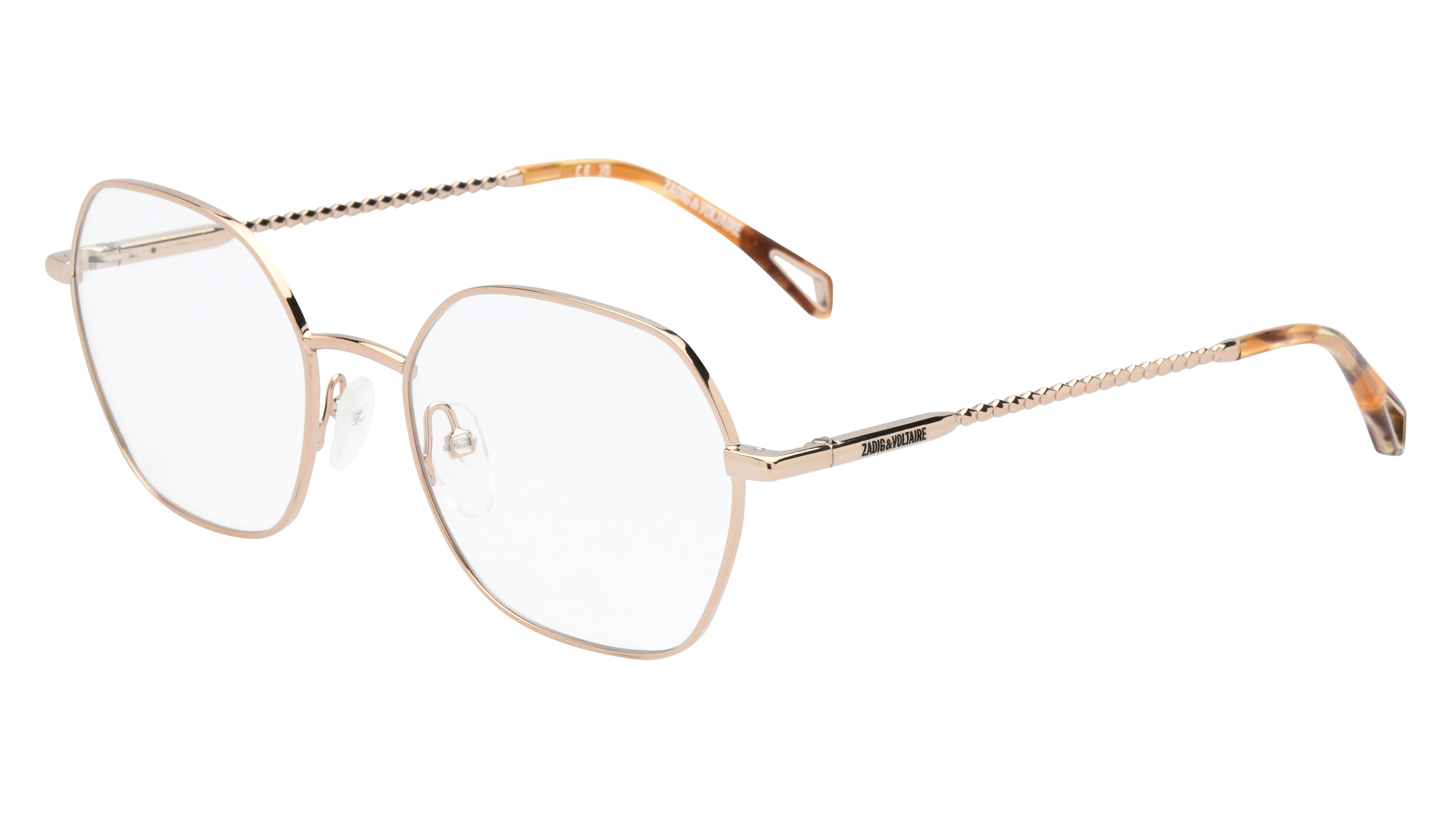 Lunettes de vue Zadig Voltaire Vzv384 0A39 Or Brillant Carre Krys