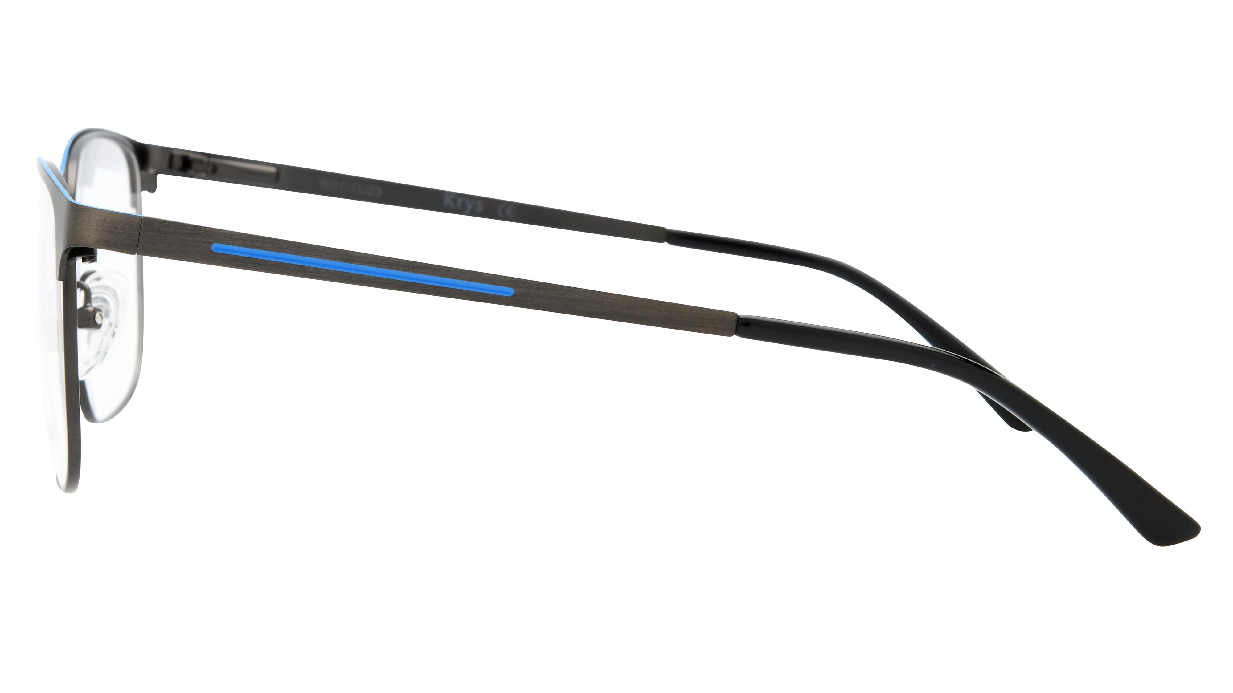 Lunettes de vue Signature Krys Homme Gris Rectangle Kor2407 Gauche