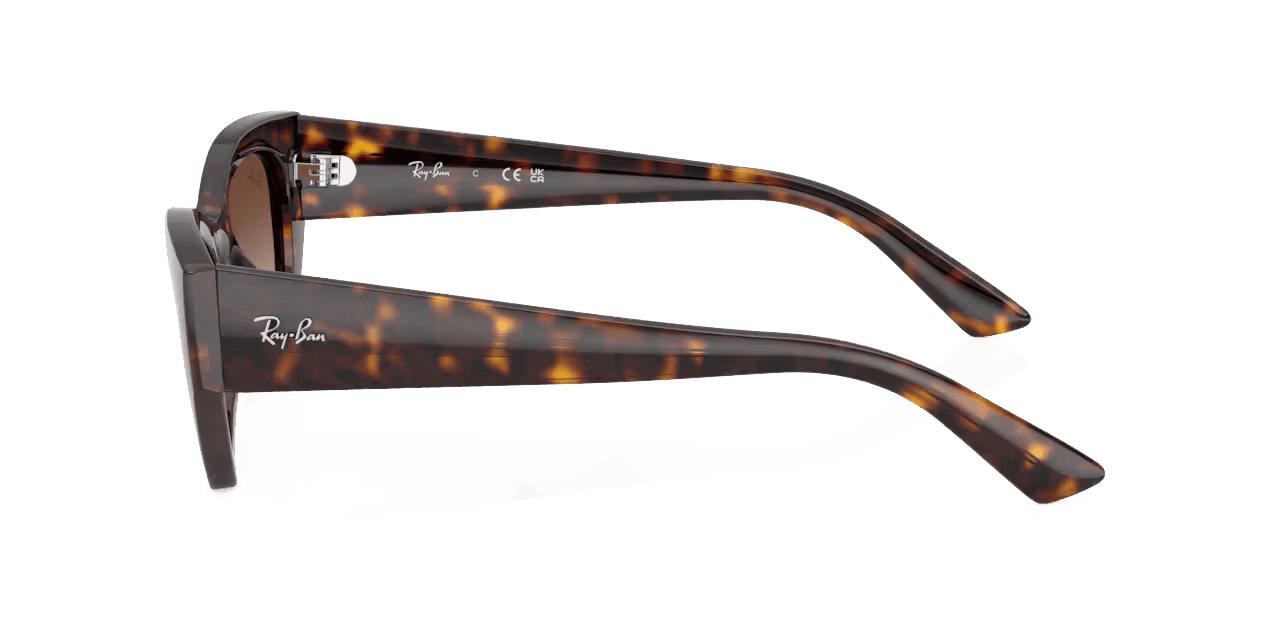Lunettes de soleil Ray-Ban Mixte Écaille Rectangle Rb4430 Droite