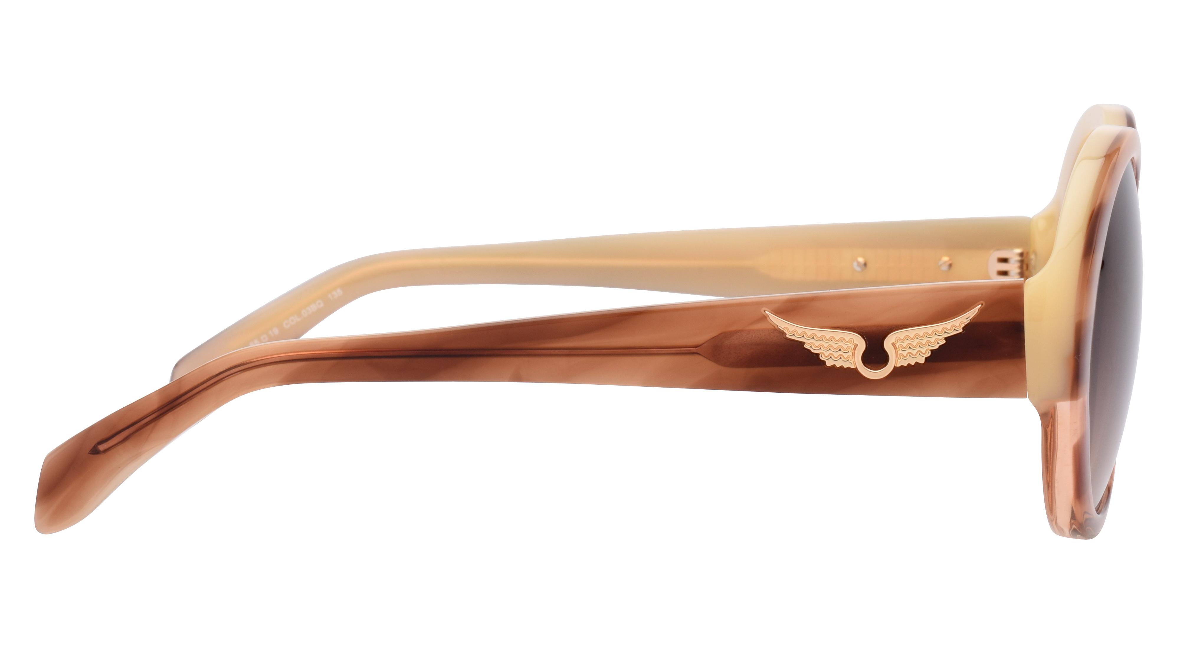Lunettes de soleil Zadig & Voltaire Femme Marron Ovale Szv338 Droite