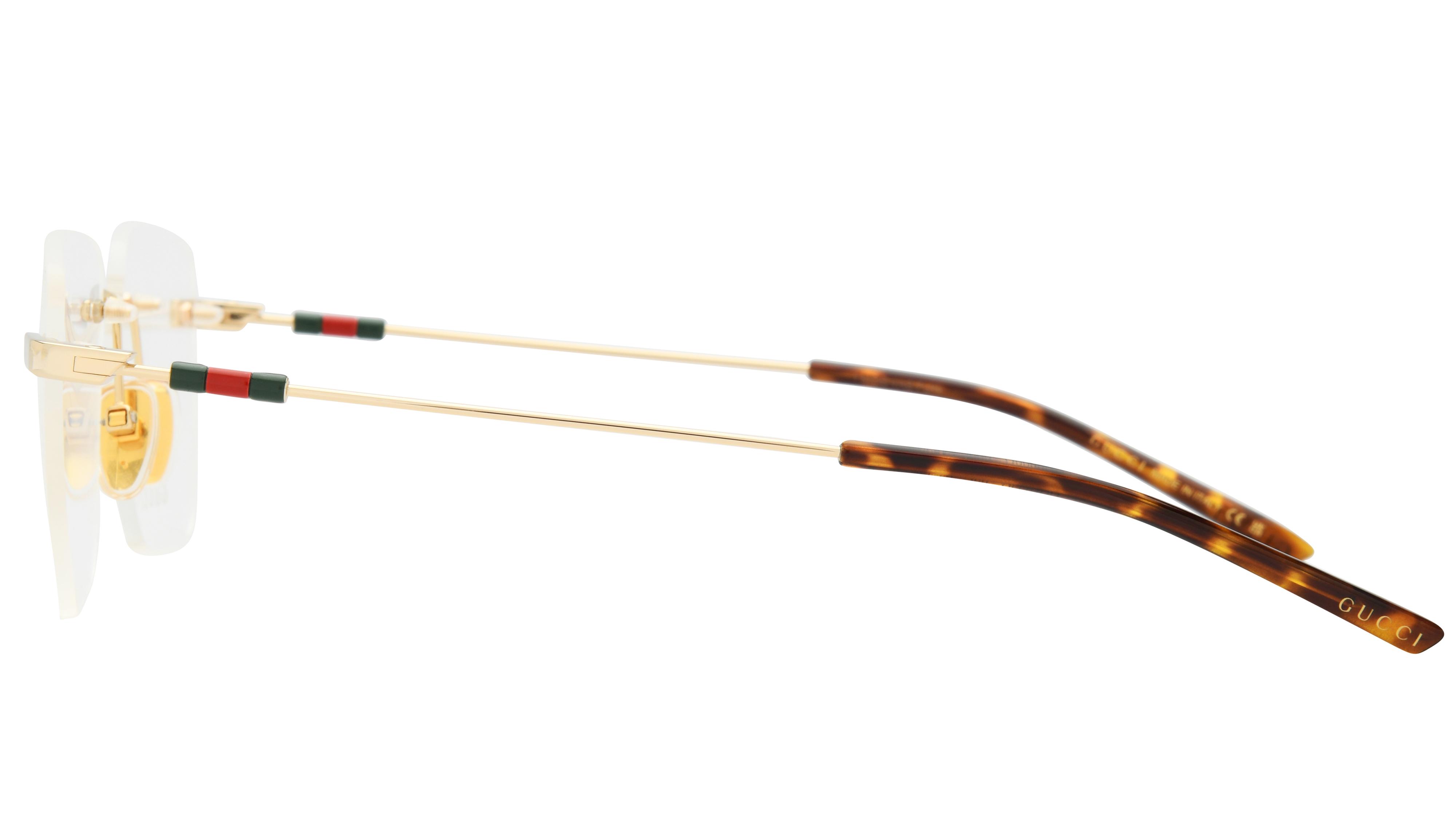 Lunettes de vue Gucci Homme Or Rectangle Gg2099O Gauche