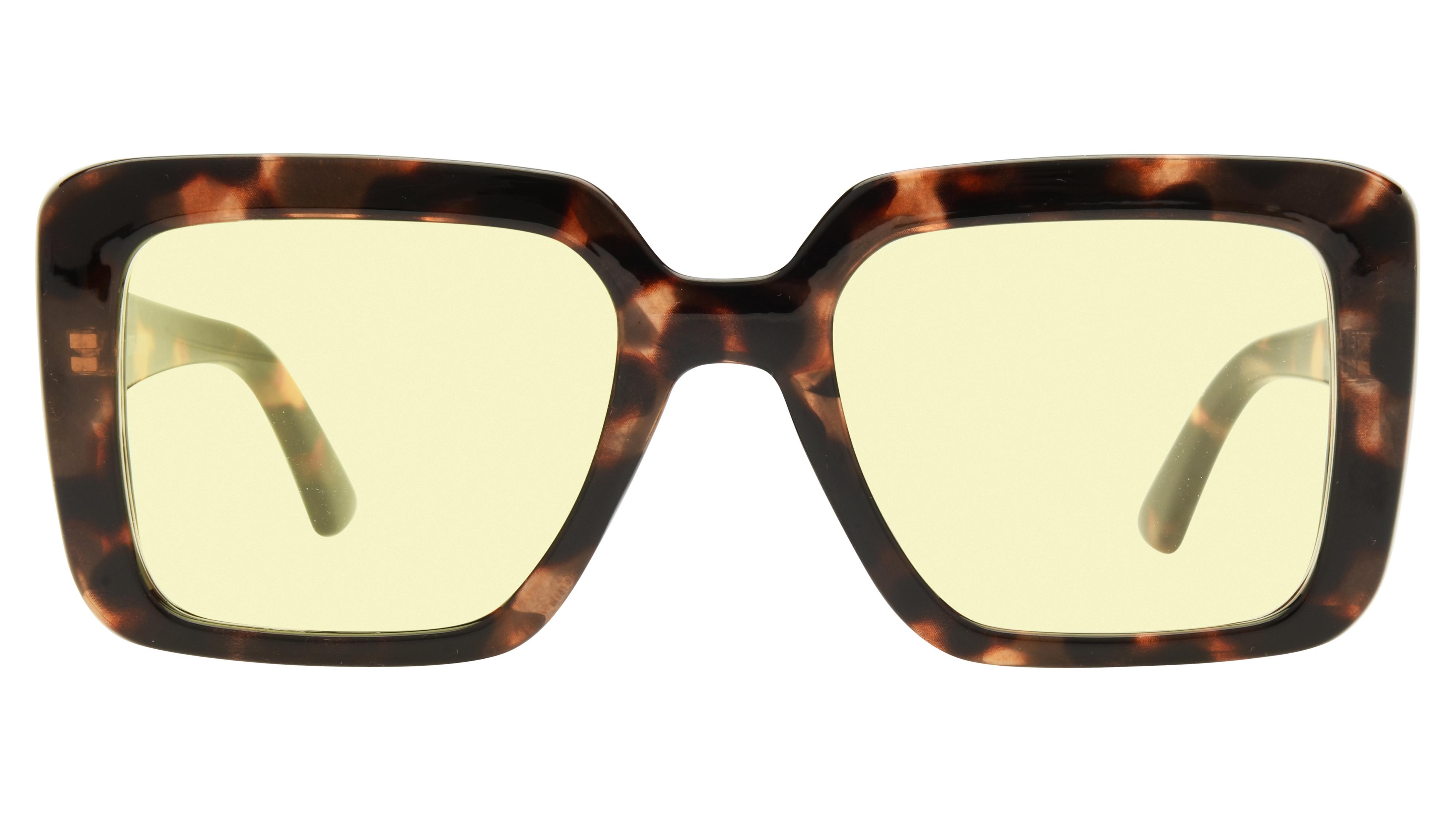 Lunettes de soleil Signature Krys Femme Écaille Rectangle Skj2503-A Face