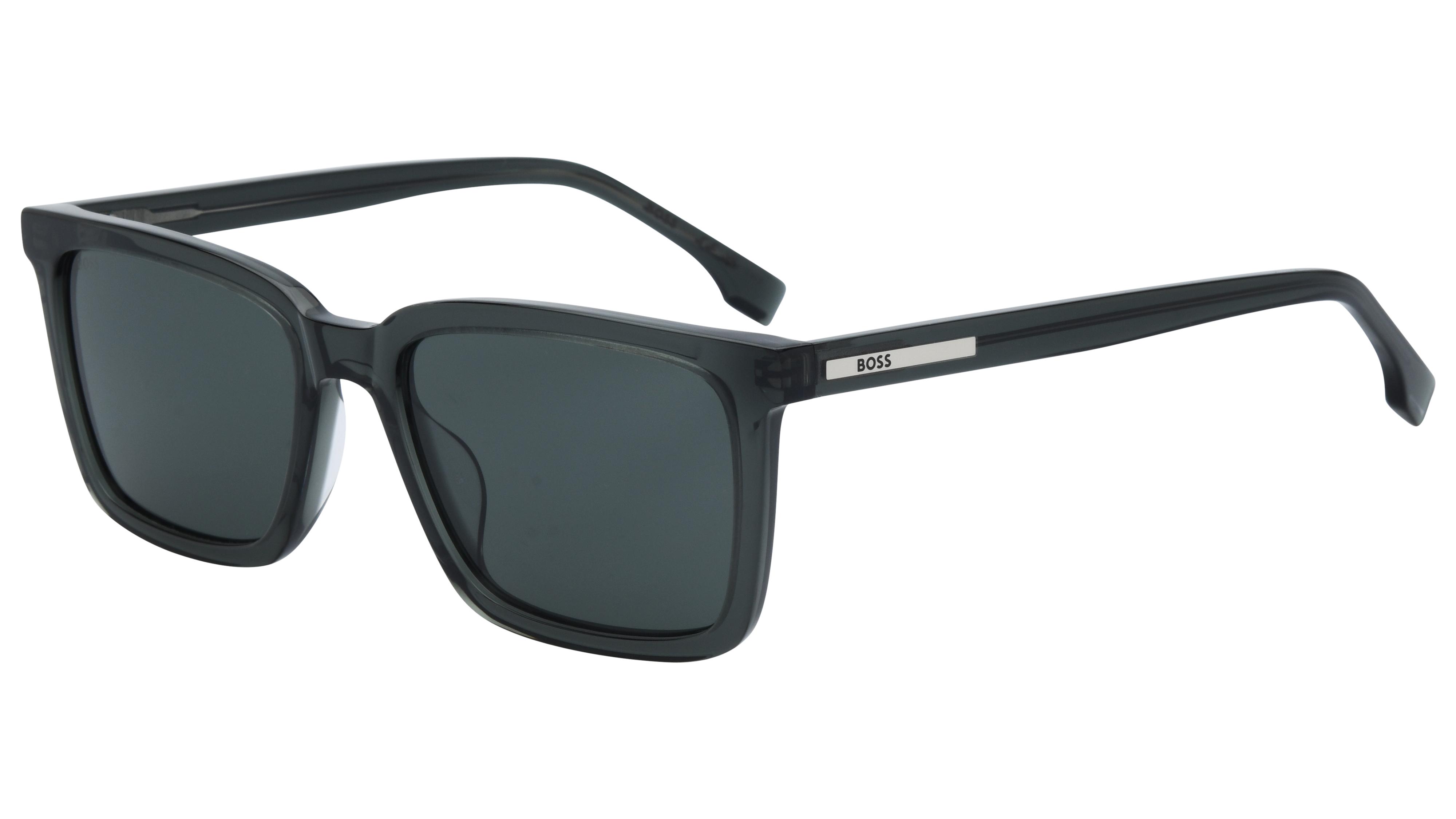 Lunettes de soleil Boss Homme Vert Rectangle Boss Trois-Quart