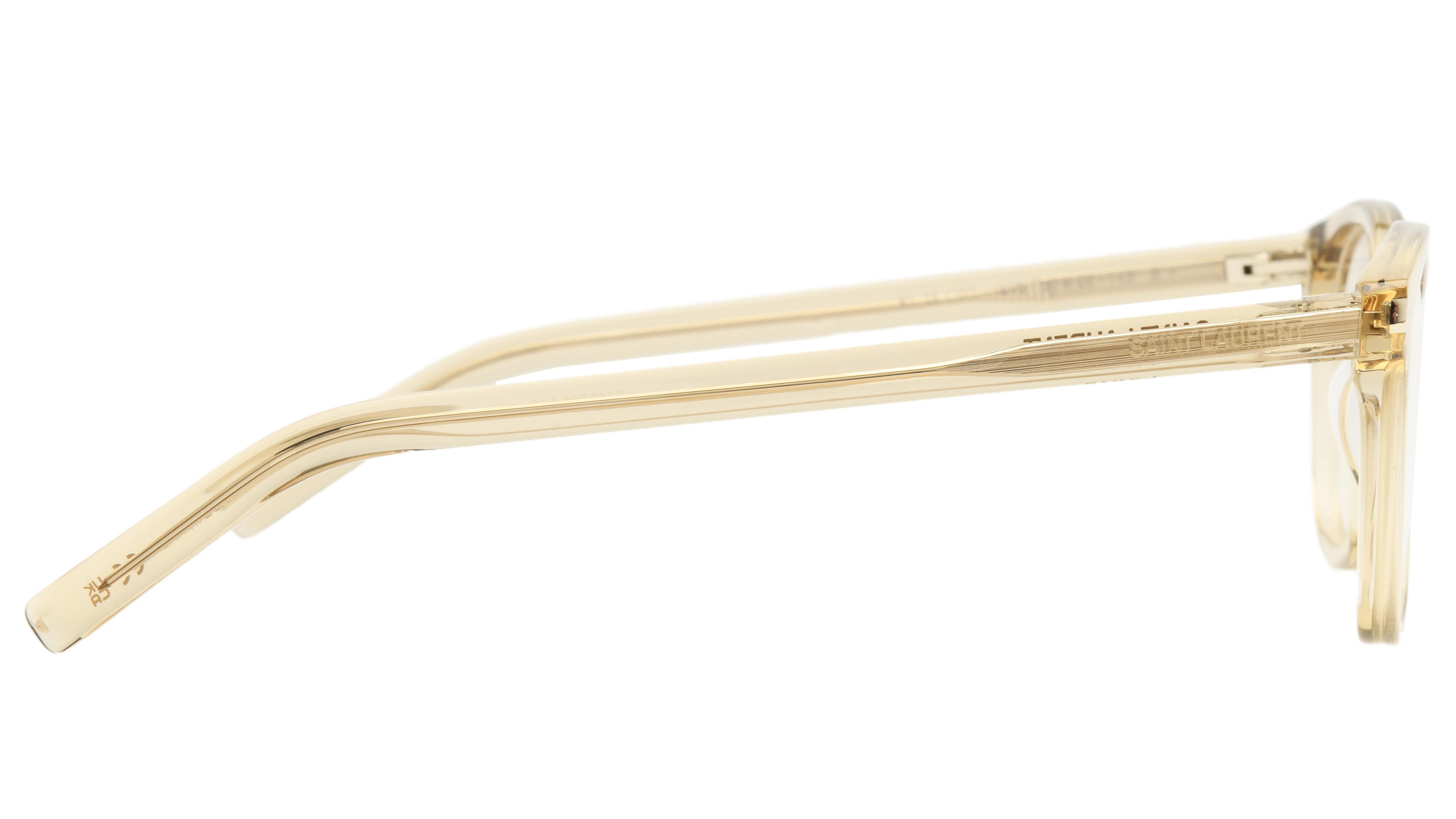 Lunettes de vue Saint Laurent Mixte Jaune Ronde Sl28 Droite