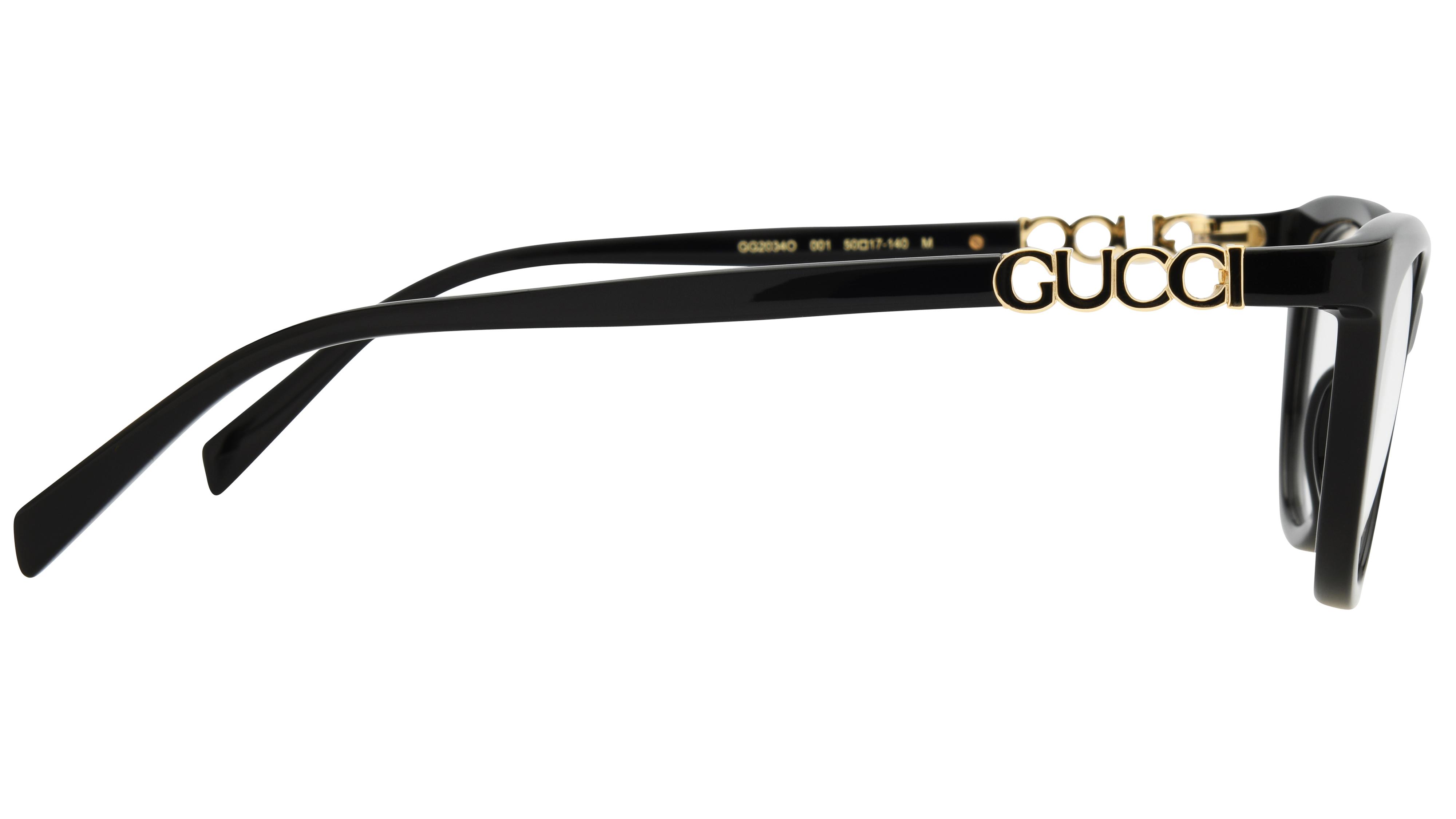 Lunettes de vue Gucci Femme Noir Papillon gg2034o Droite