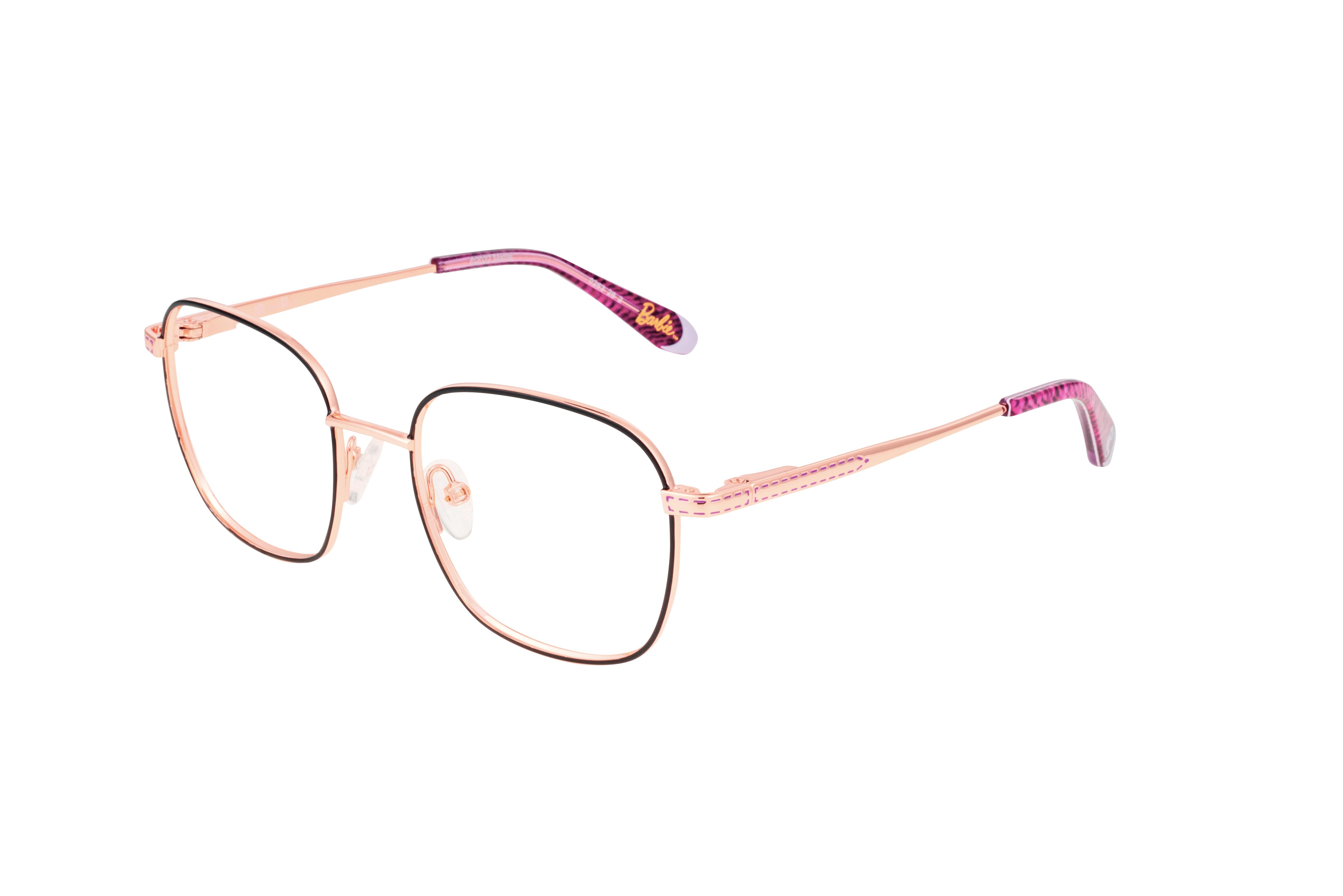 Lunettes de vue Barbie Enfant Noir Rectangle BAMM003 Gauche