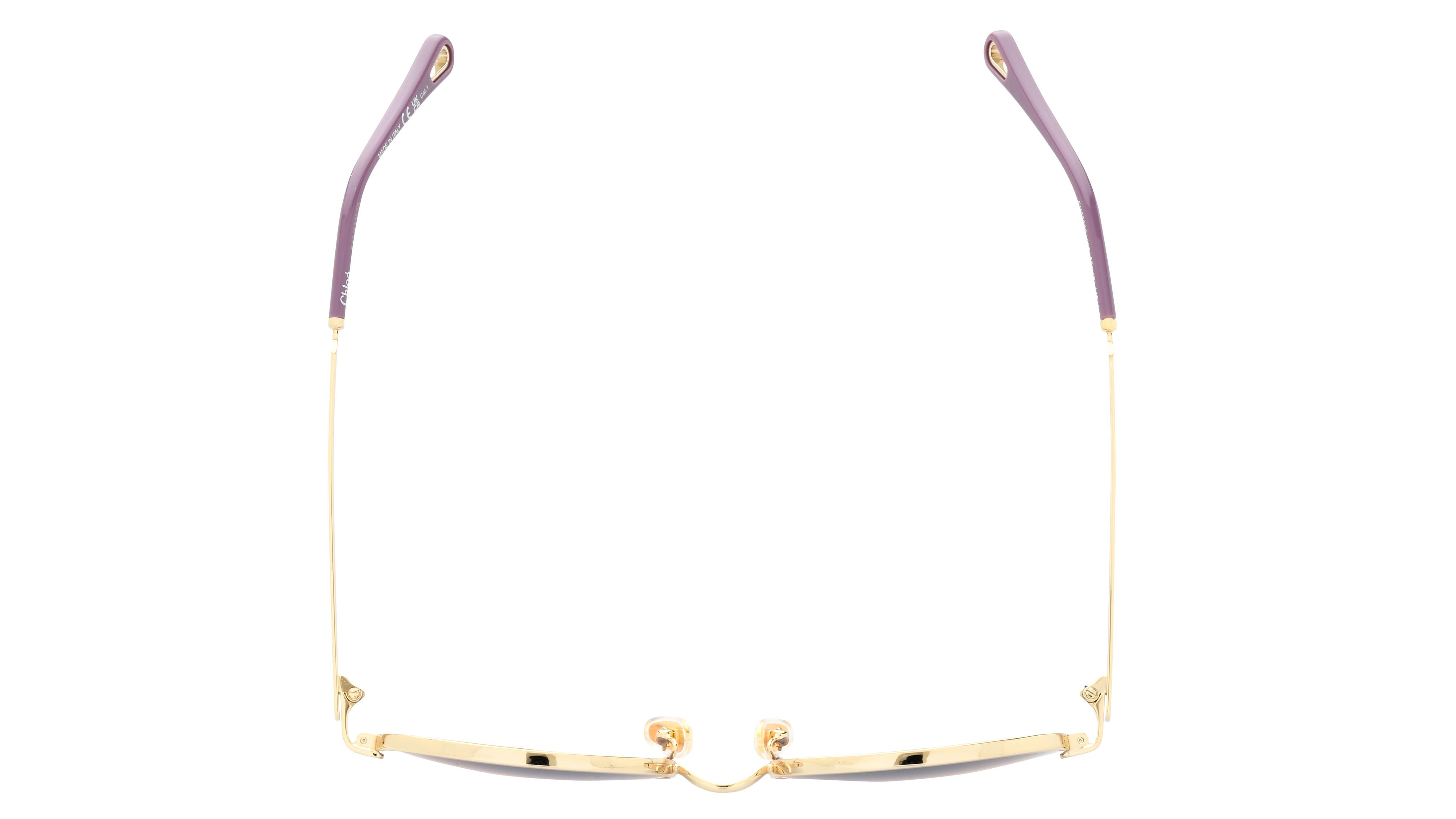 Lunettes de soleil Chloé Femme Or Carré CH0325S Dessus
