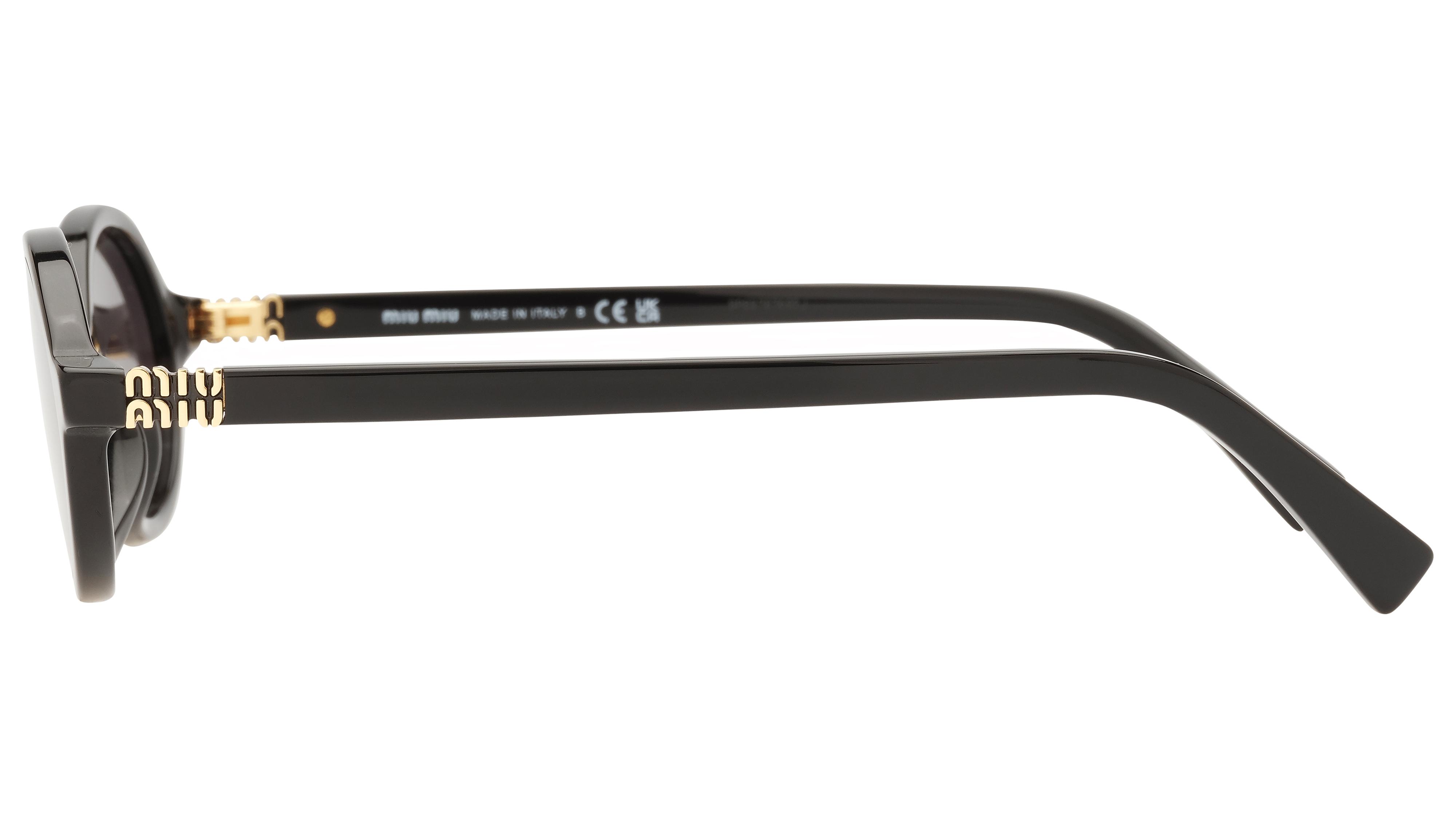 Lunettes de soleil Miu Miu Femme Noir Ovale Mu Gauche