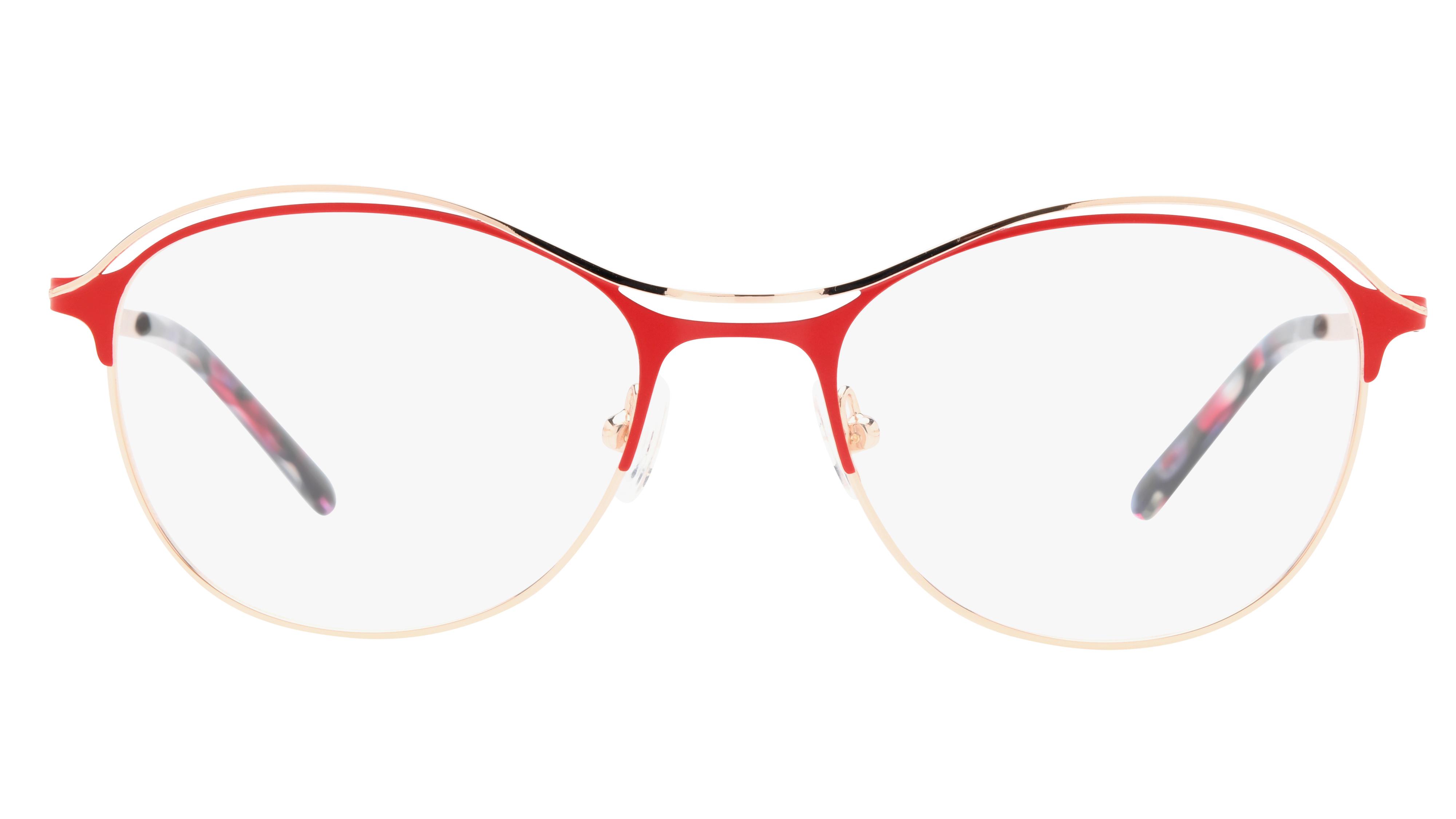 Lunettes de vue Baïa Femme Rouge Aviateur Baa2207 Face