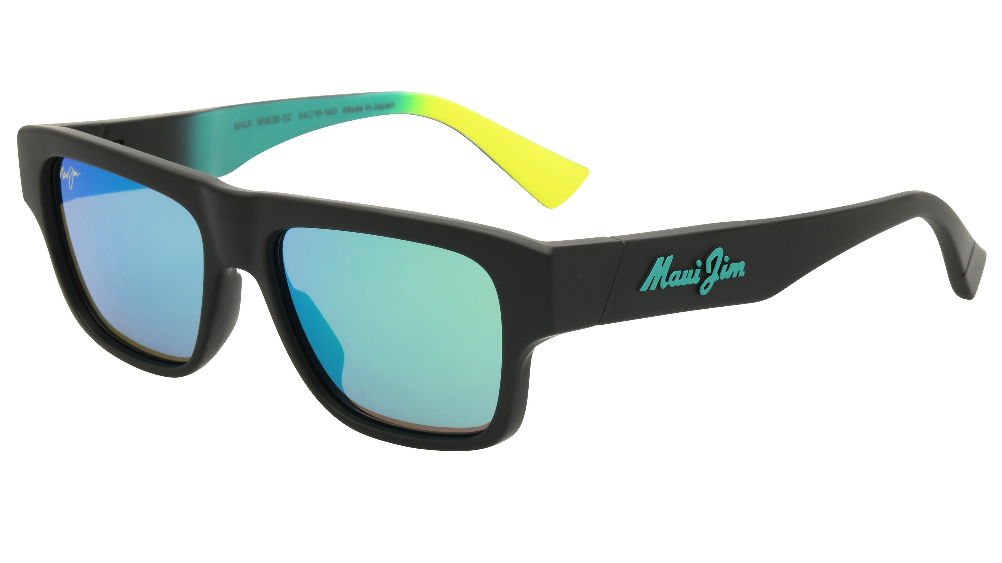 Lunettes de soleil  Mixte Noir Rectangle mj0638s Trois-Quart