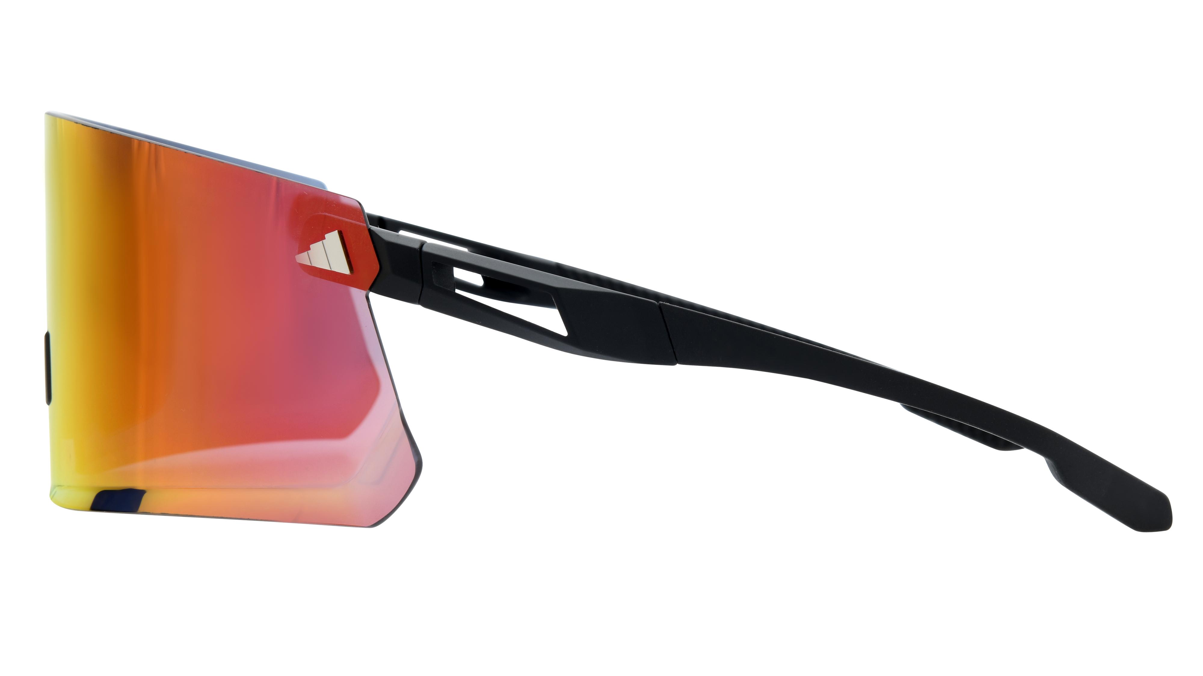 Lunettes de soleil Adidas Mixte Noir Rectangle SP0090 Gauche