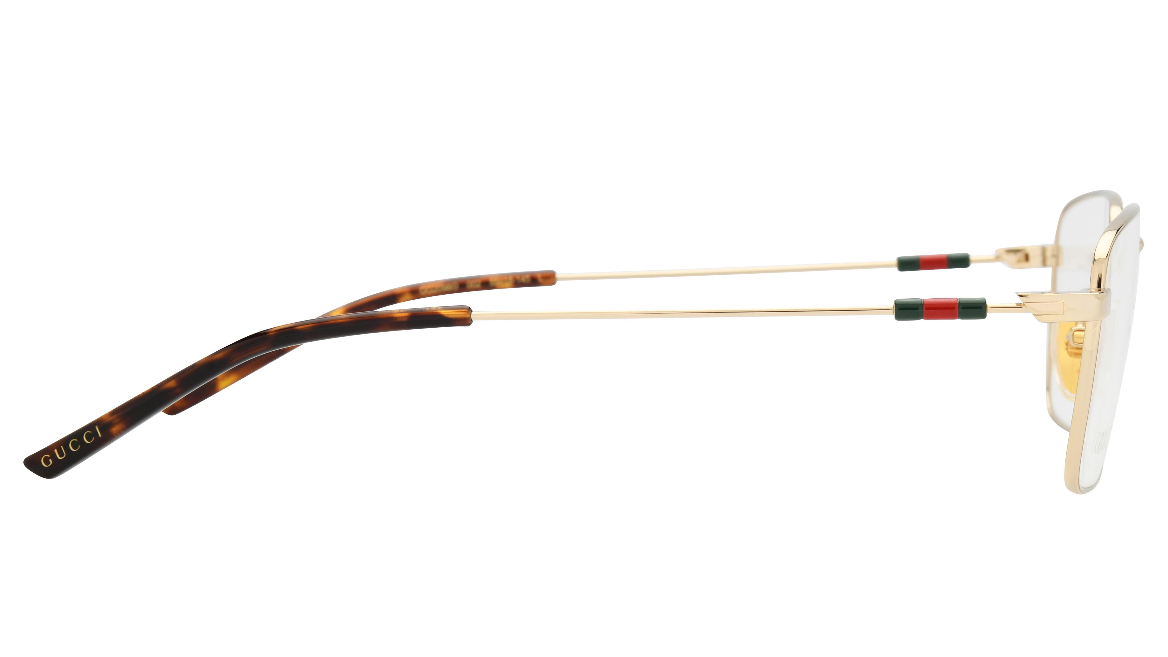 Lunettes de vue Gucci Homme Or Rectangle Gg2098O Droite