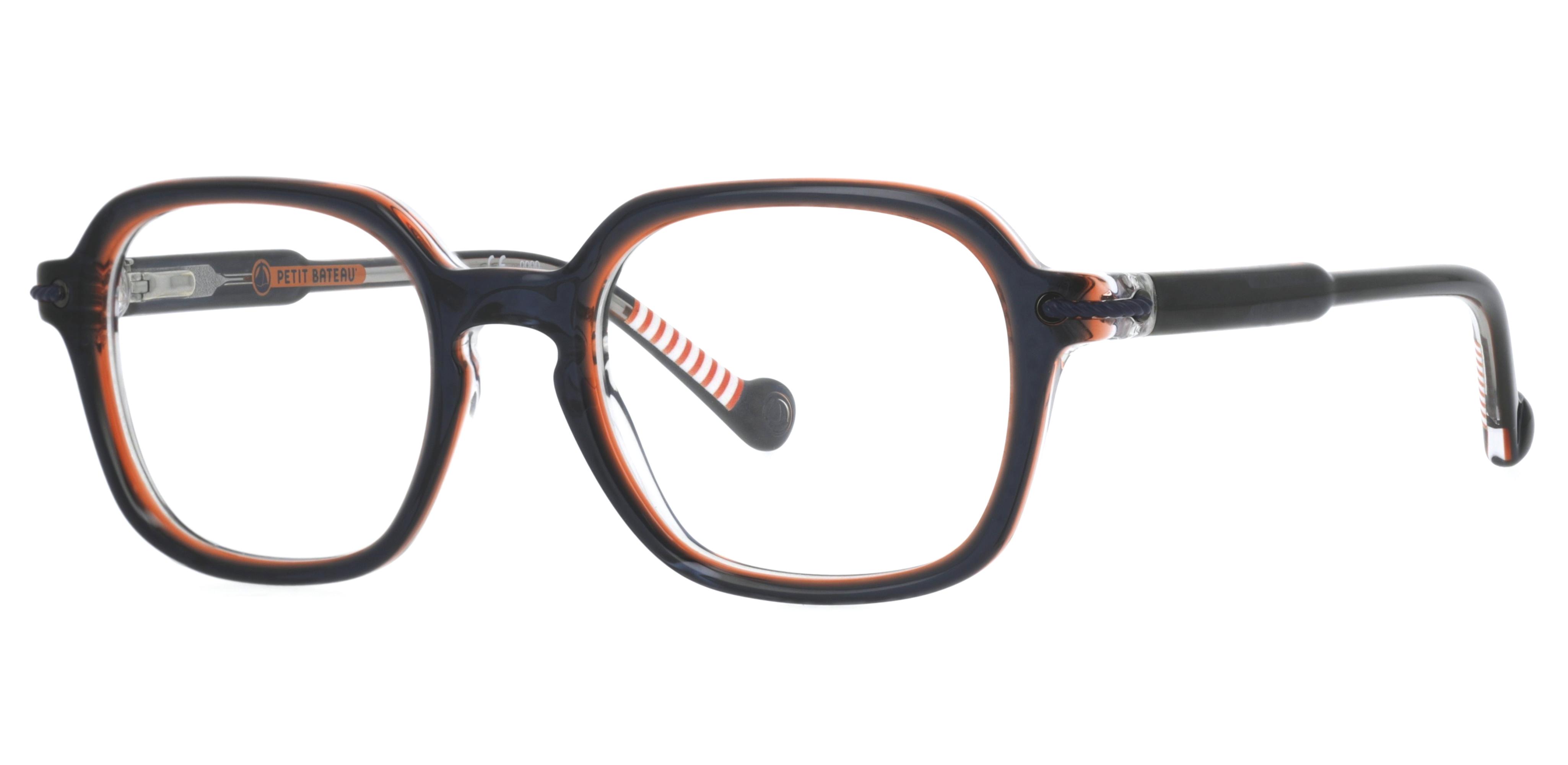 Lunettes de vue Petit Bateau Enfant Bleu Rectangle Ouessant Gauche