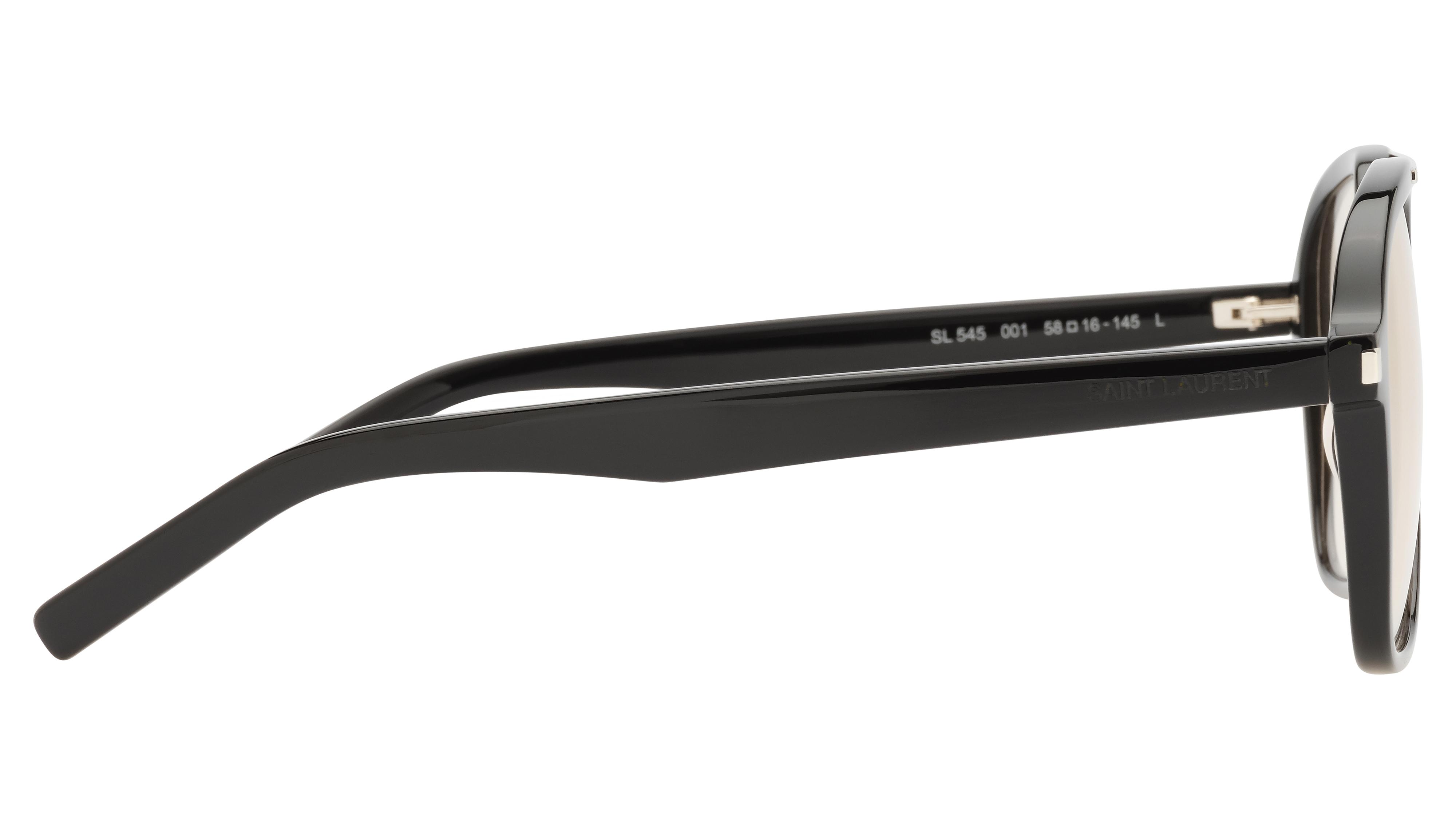 Lunettes de soleil Saint Laurent Femme Noir Aviateur Sl545 Droite