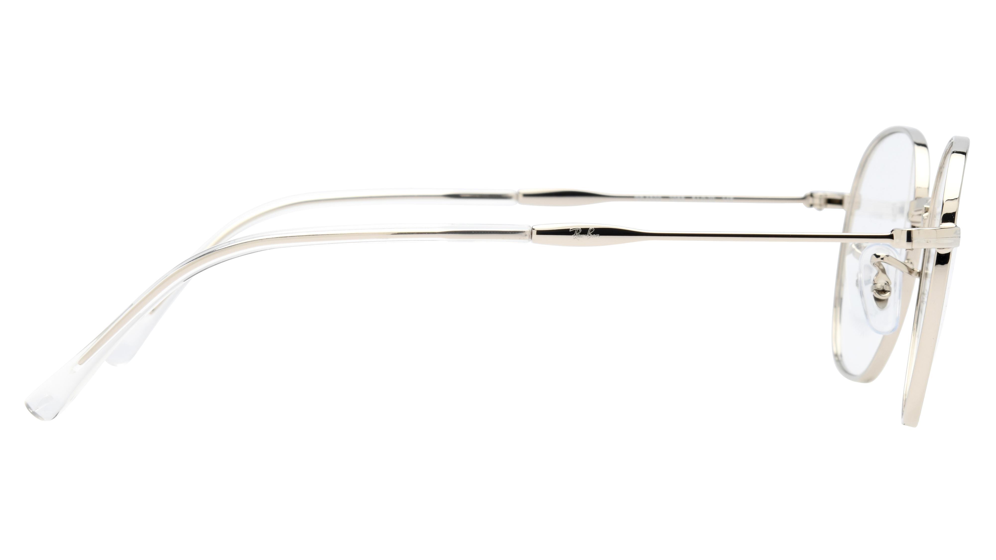 Lunettes de vue Ray Ban Rx6509 2968 Argent Brillant Ronde Krys