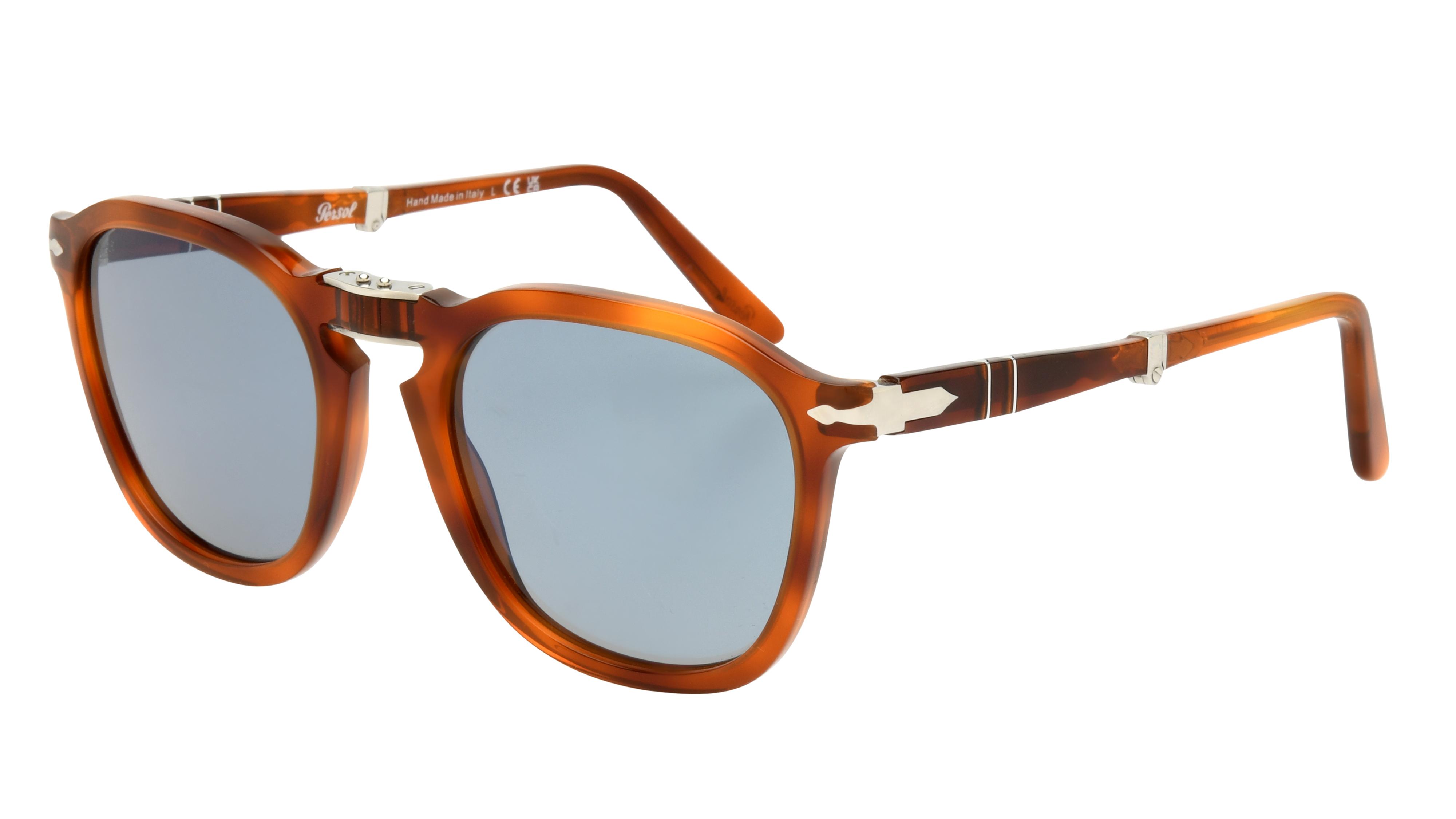 Lunettes de soleil Persol Mixte Marron Carré PO3345S Trois-Quart