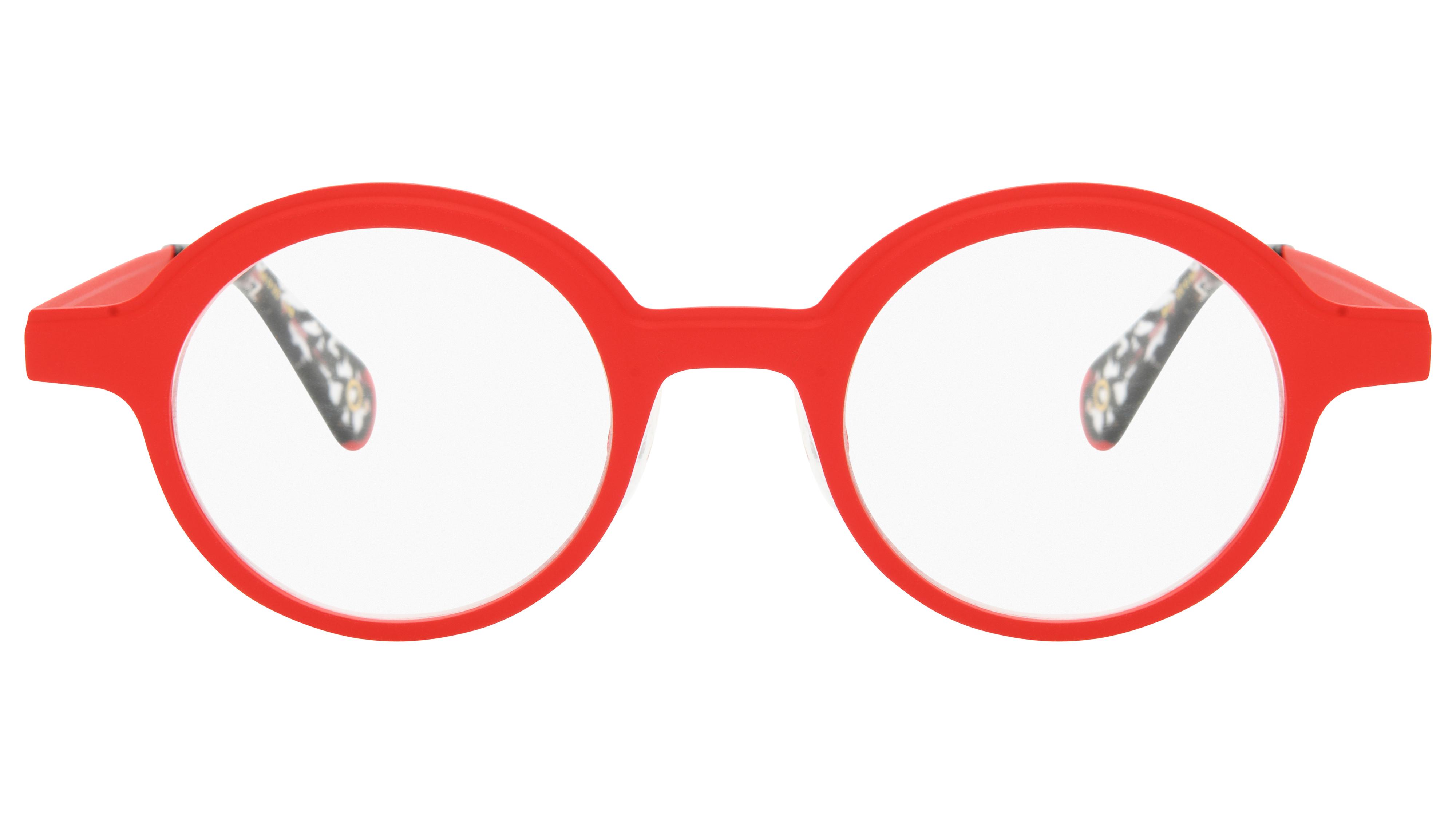 Lunettes de vue Etnia Barcelona Homme Rouge Ronde brut37 Face