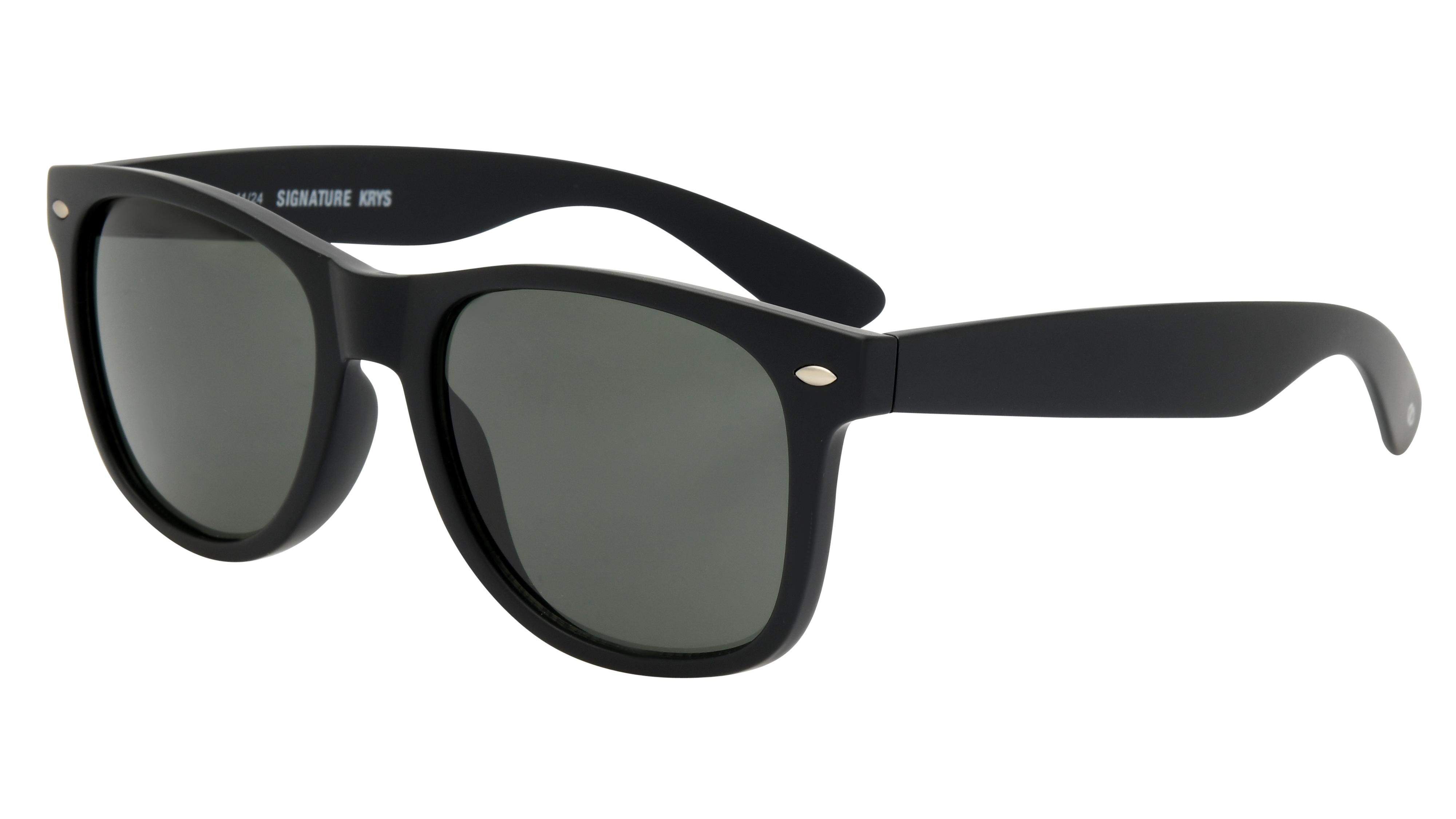 Lunettes de soleil Signature Krys Mixte Noir Wayfarer Skj2511-A Trois-Quart