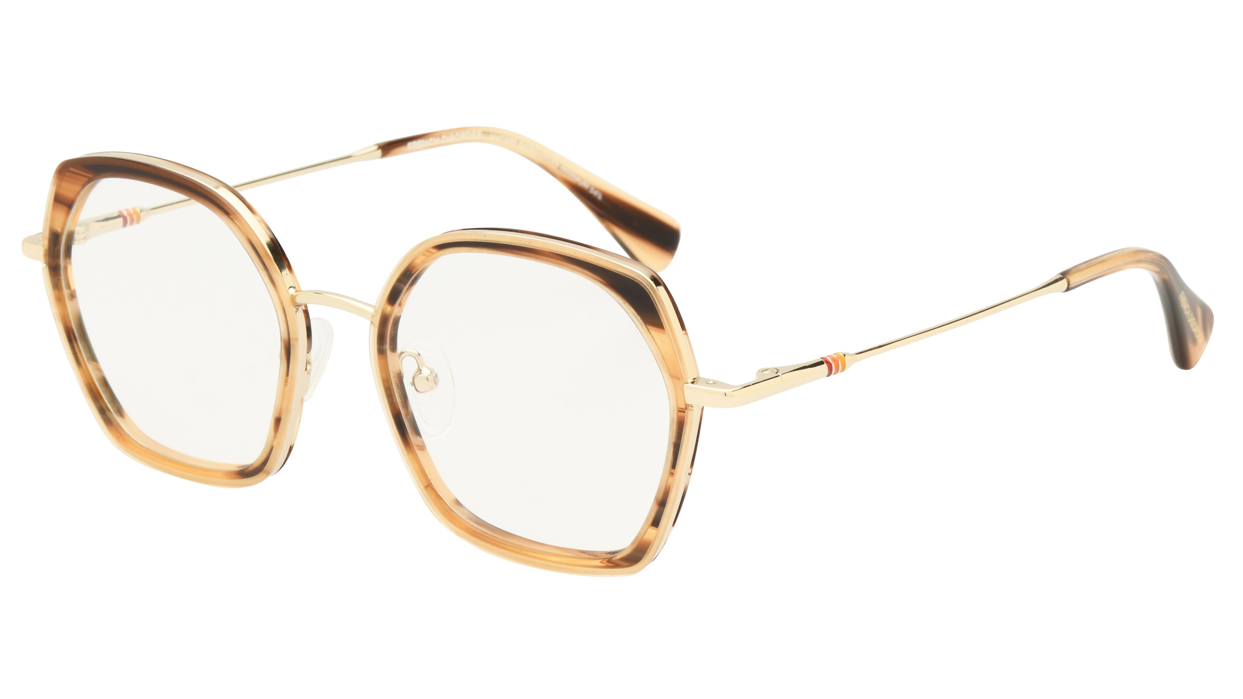 Lunettes de vue French Disorder Femme Marron Carré Fd2513 Trois-Quart
