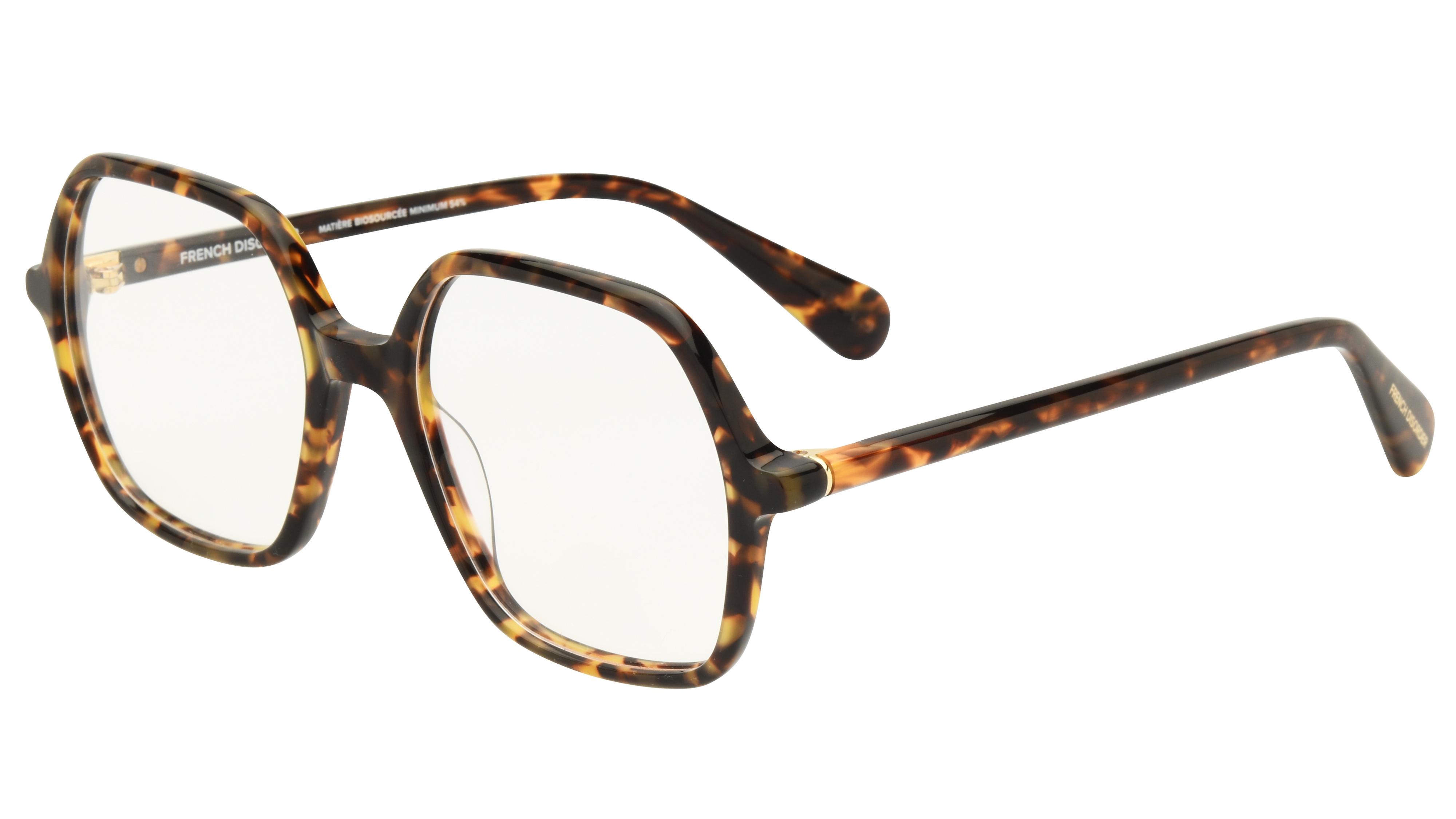 Lunettes de vue French Disorder Femme Écaille Carré Fd2510 Trois-Quart