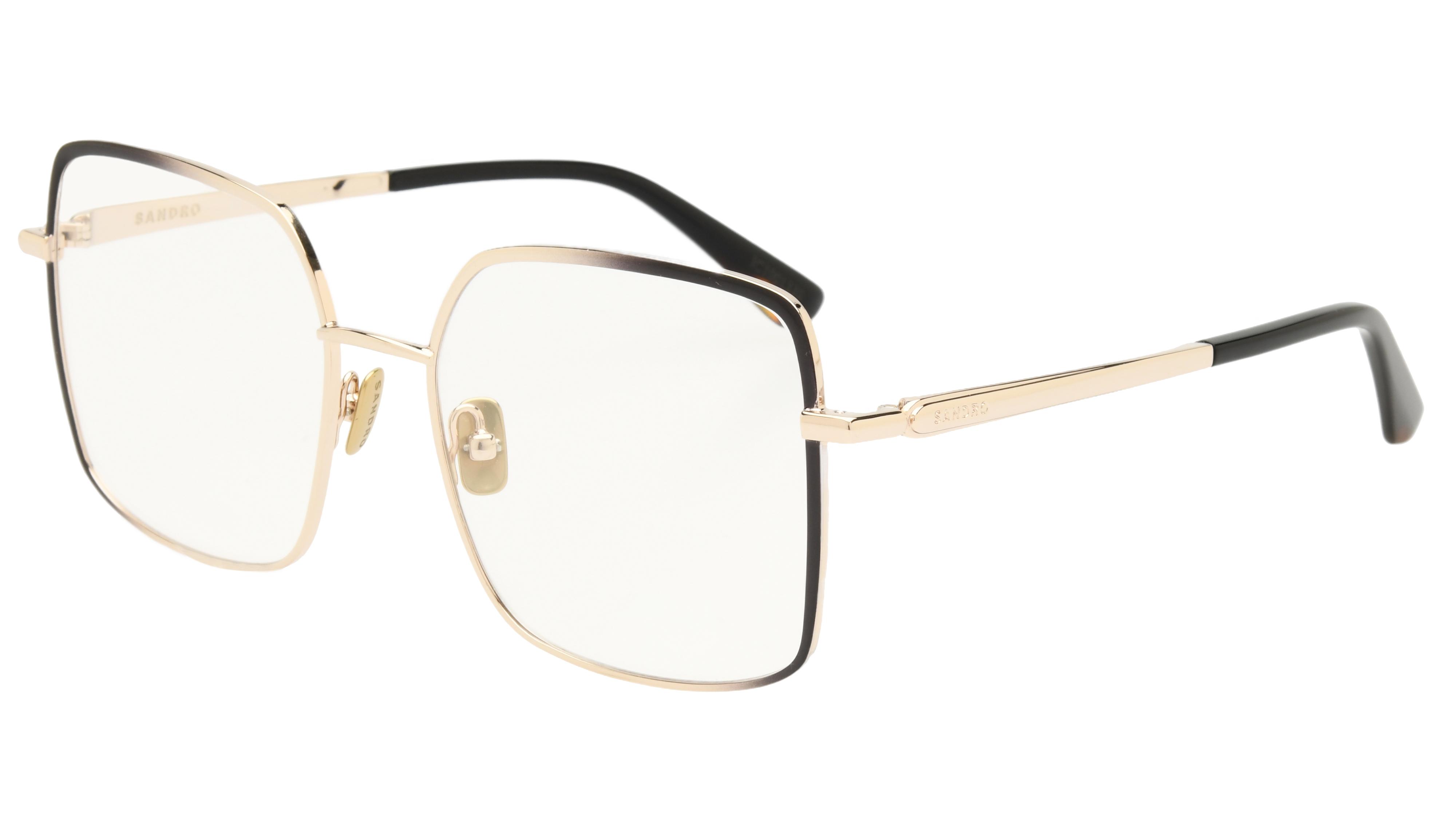 Lunettes de vue Sandro Femme Or Rectangle SD4039 Trois-Quart
