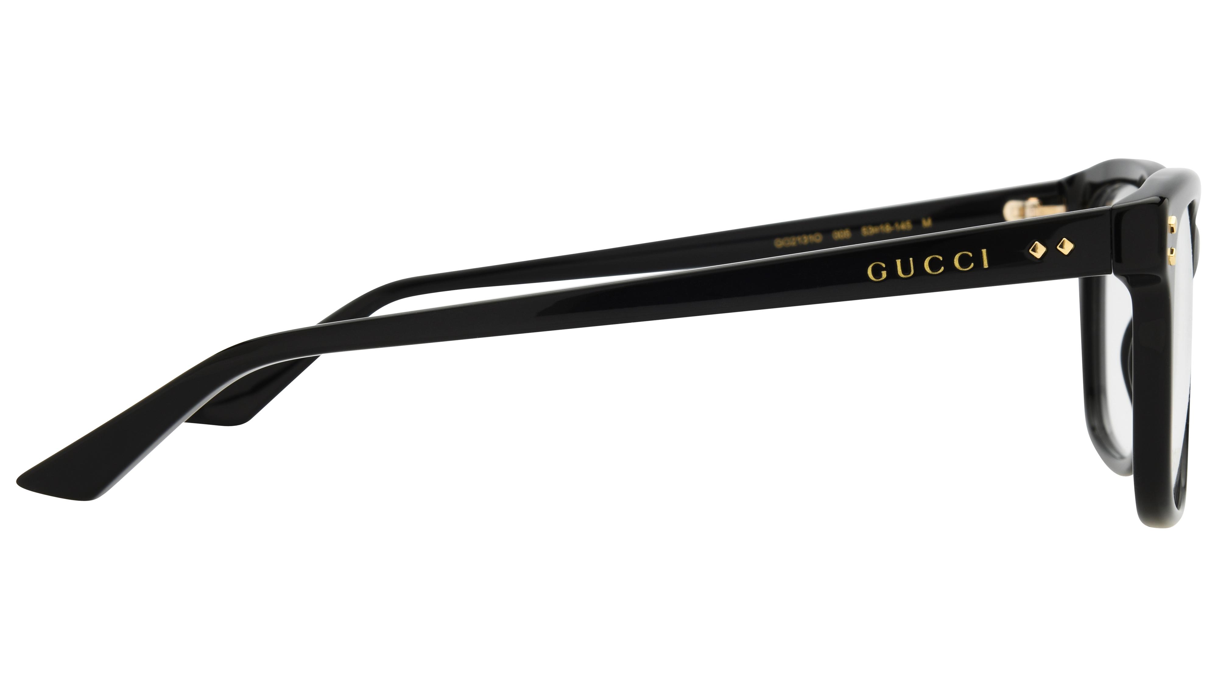 Lunettes de vue Gucci Homme Noir Rectangle Gg2131O Droite