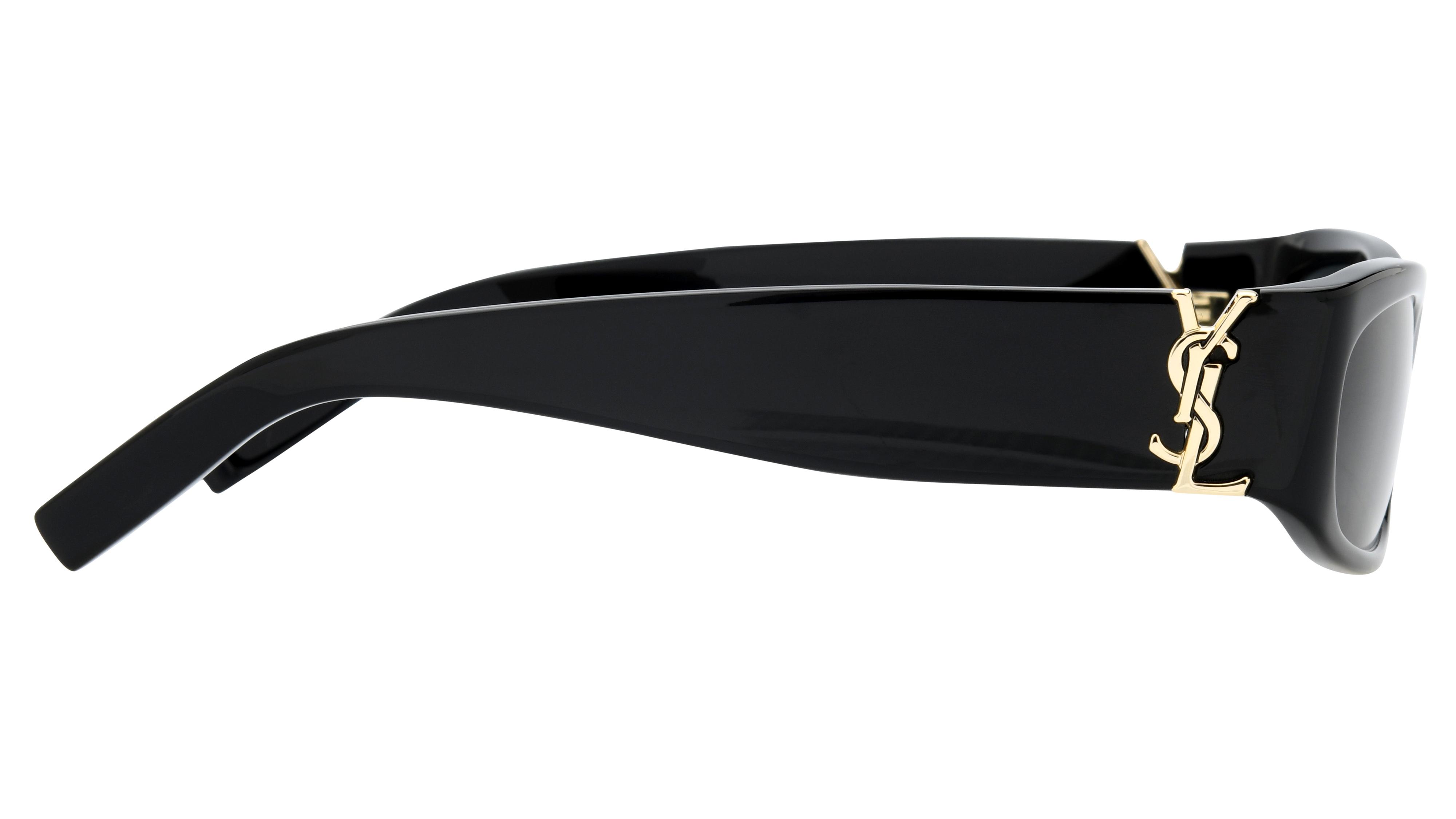 Lunettes de soleil Saint Laurent Mixte Noir Rectangle Slm152 Droite
