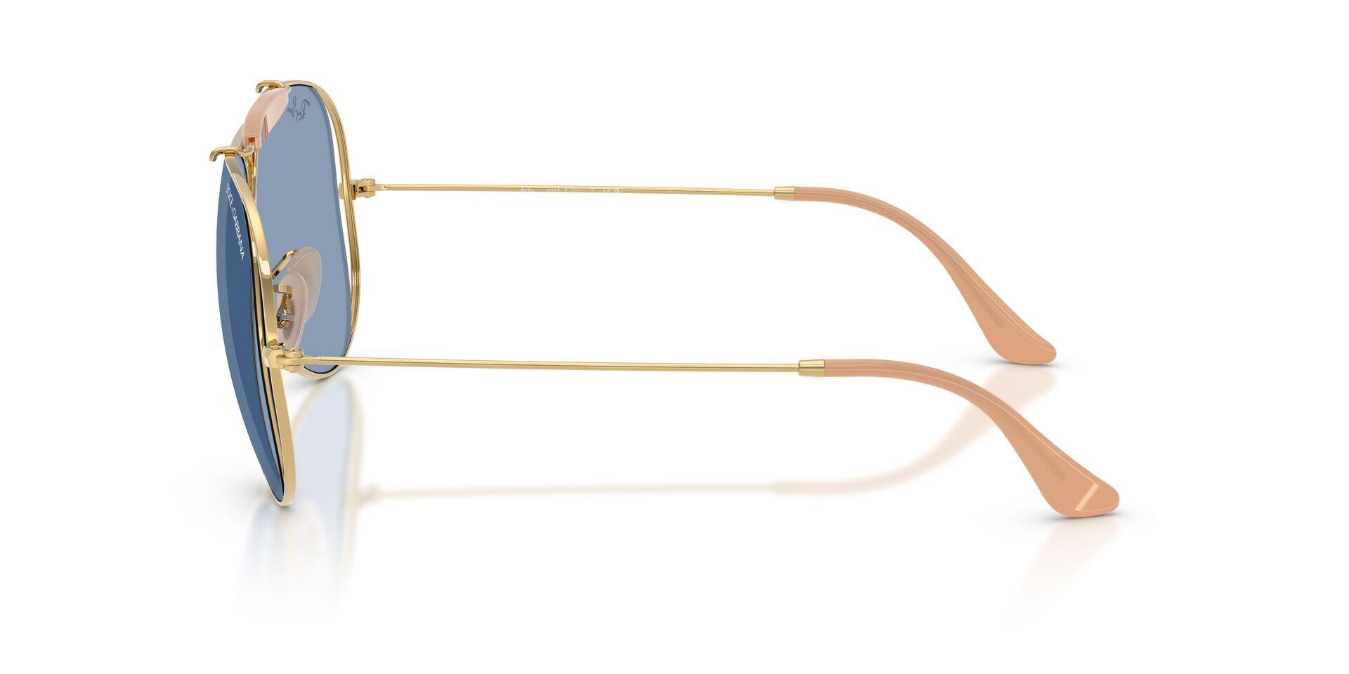 Lunettes de soleil Ray-Ban Mixte Or Aviateur RB3138M Gauche