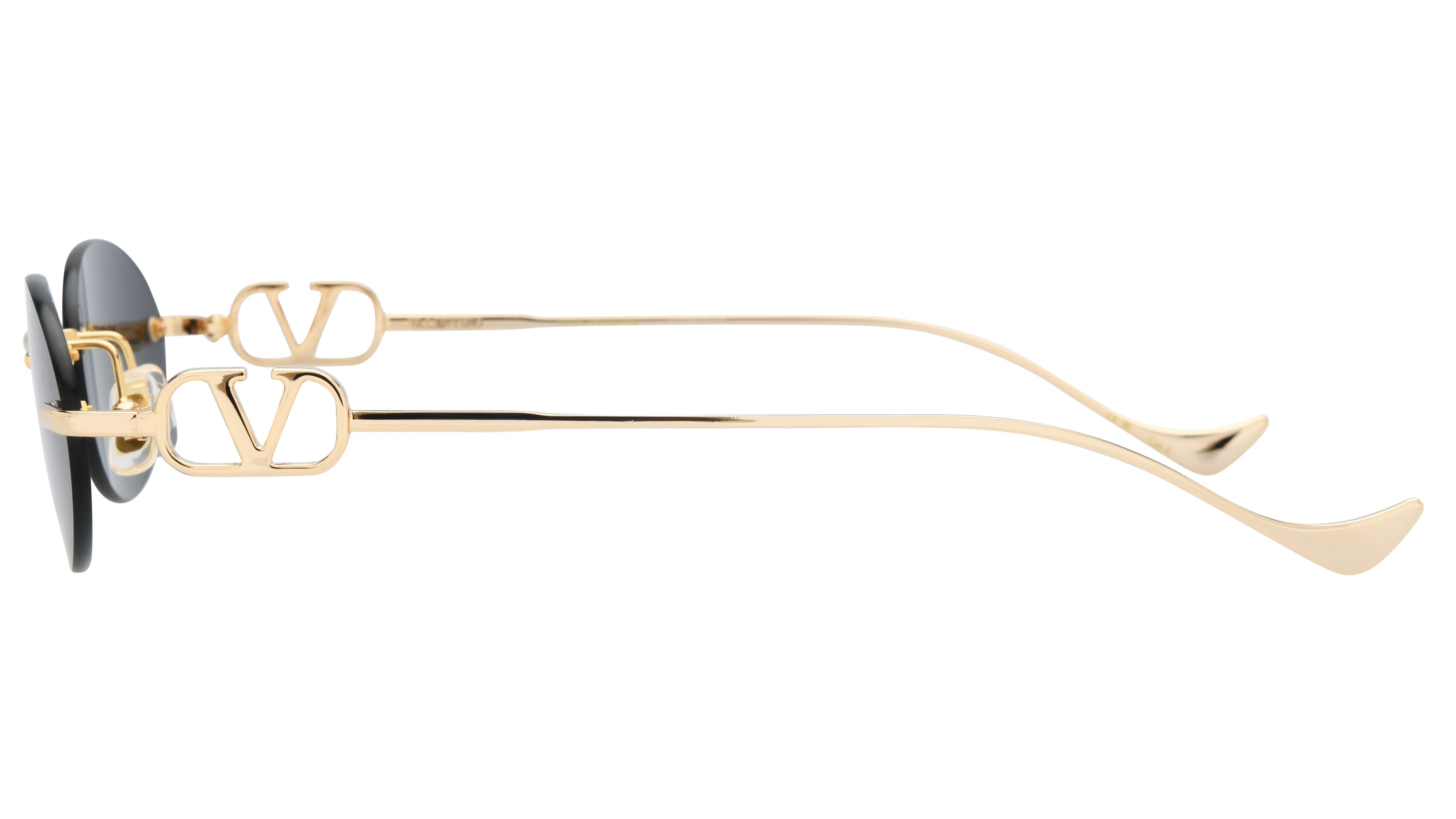 Lunettes de soleil Valentino Femme Or Ovale Vg0032S Gauche