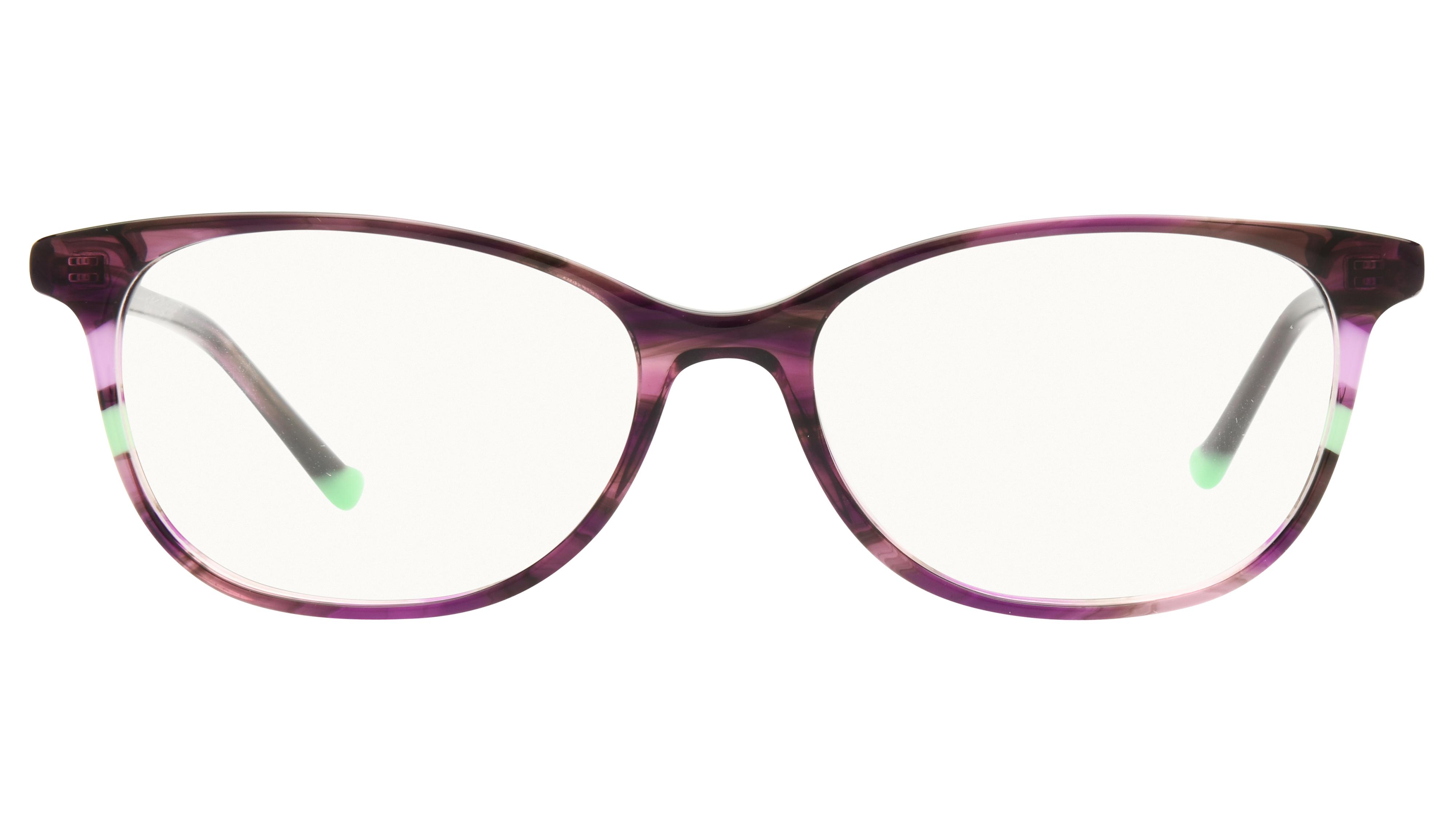 Lunettes de vue Signature Krys Femme Violet Rectangle Kis2502 Face