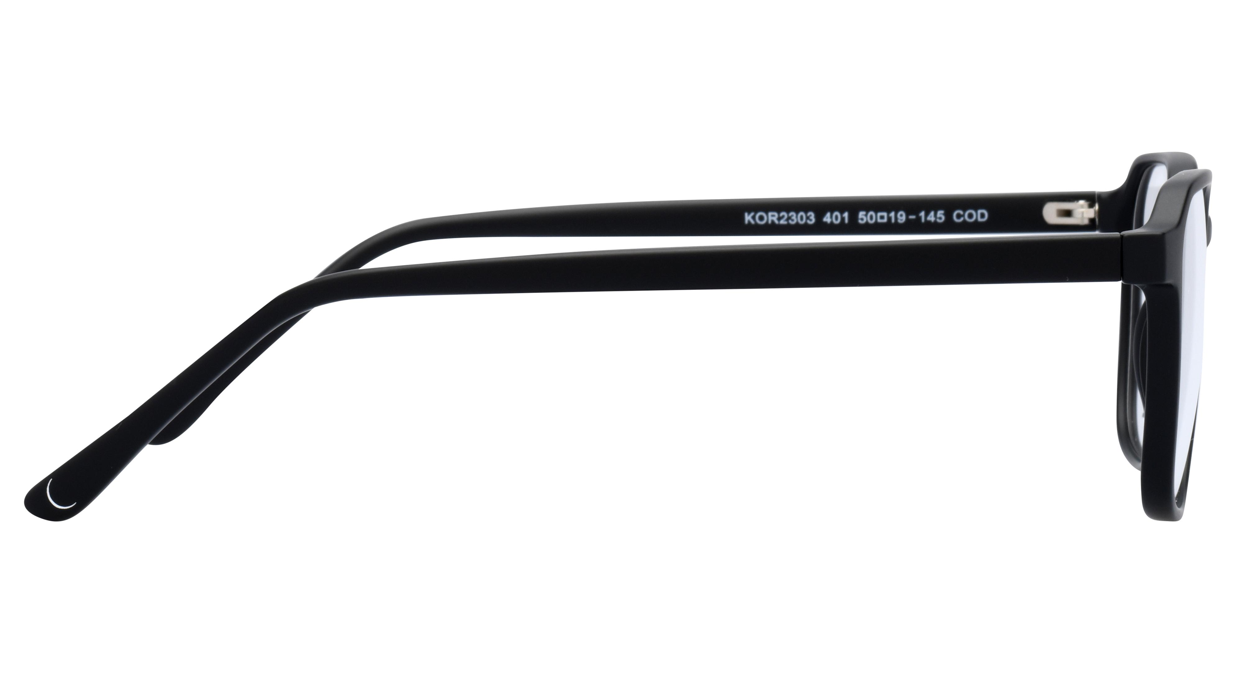 Lunettes de vue Signature Krys Homme Noir Carré Kor2303 Droite