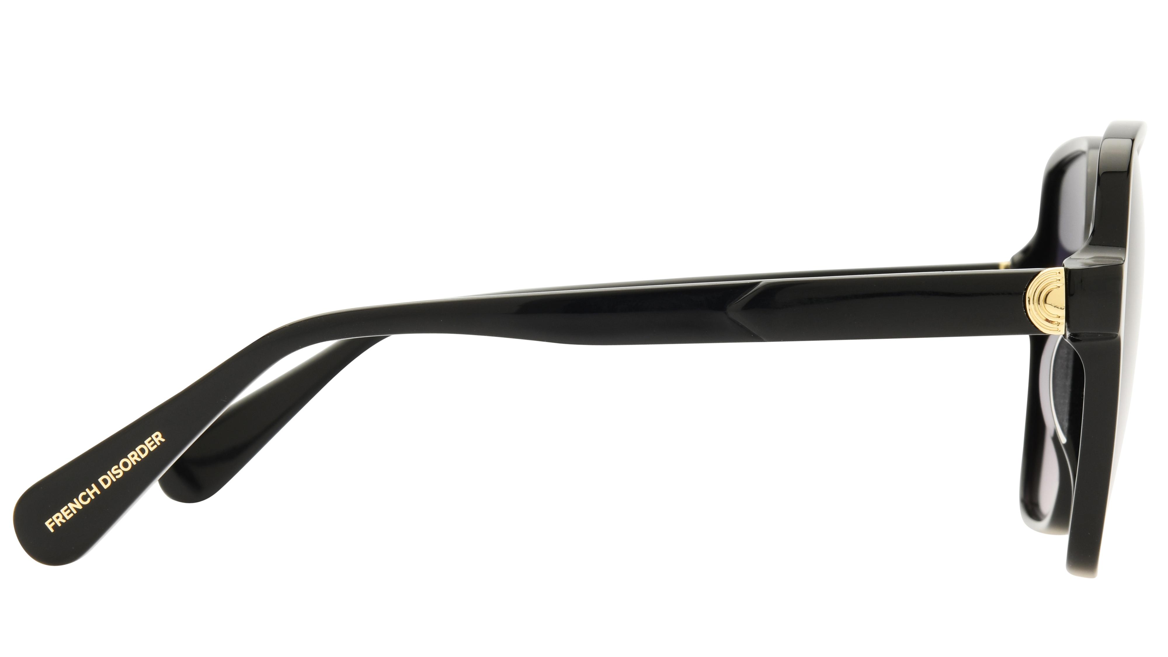 Lunettes de soleil French Disorder Femme Noir Carré Fd2506/S Droite