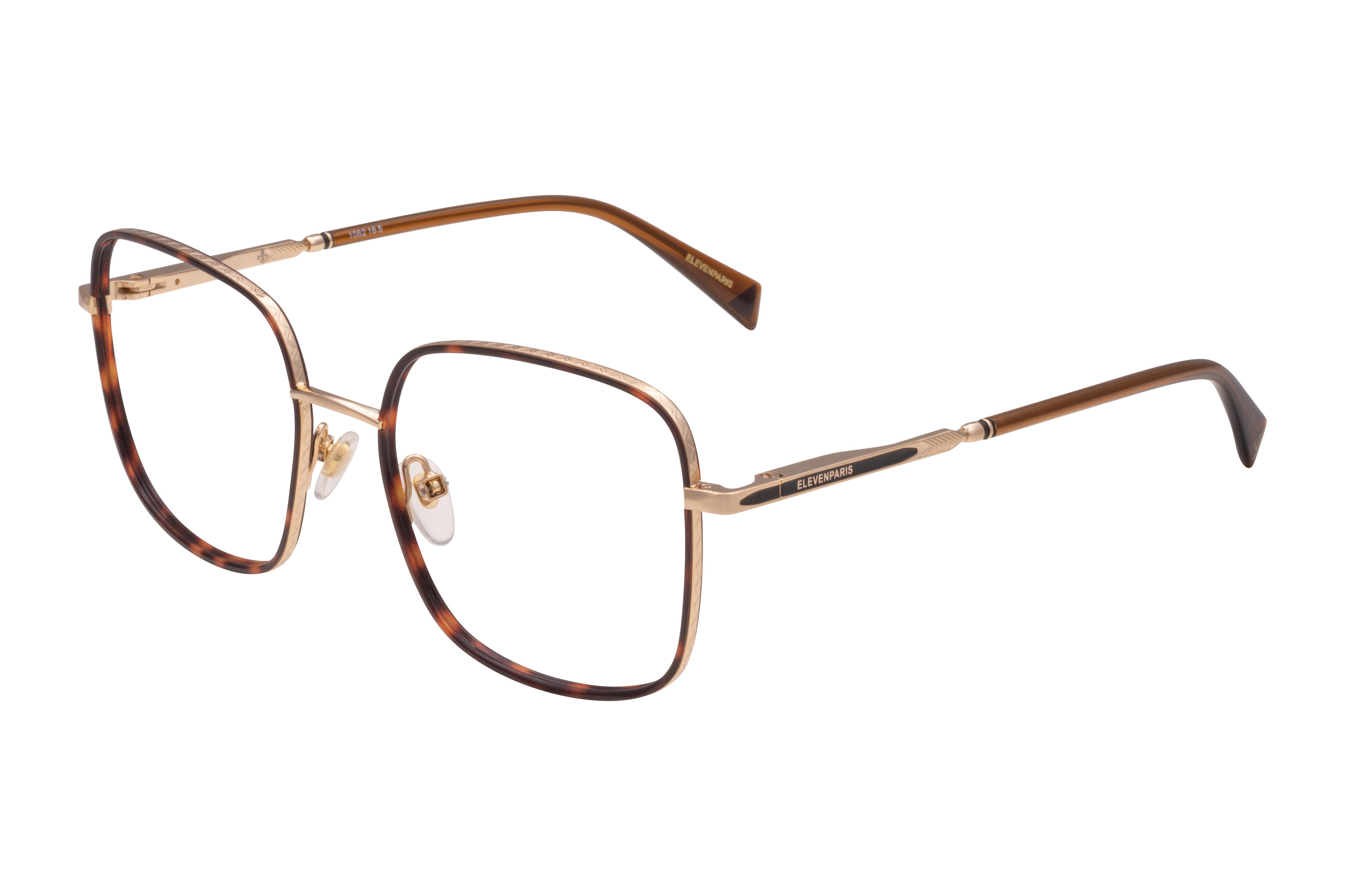 Lunettes de vue Eleven Paris  Écaille Carré EPMA012D27 Gauche