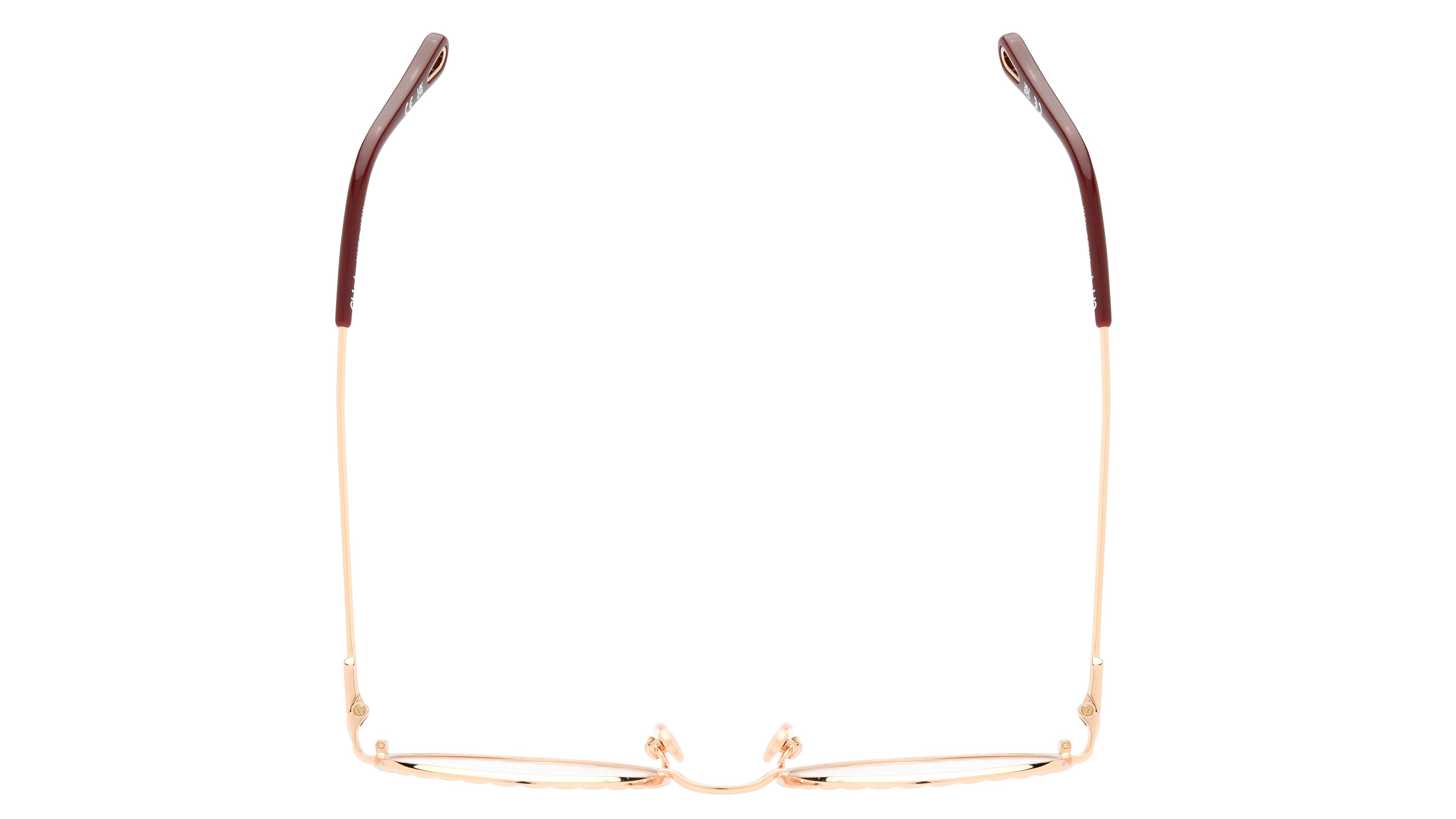 Lunettes de vue Chloé Femme Or Ronde Ch0232O Dessus