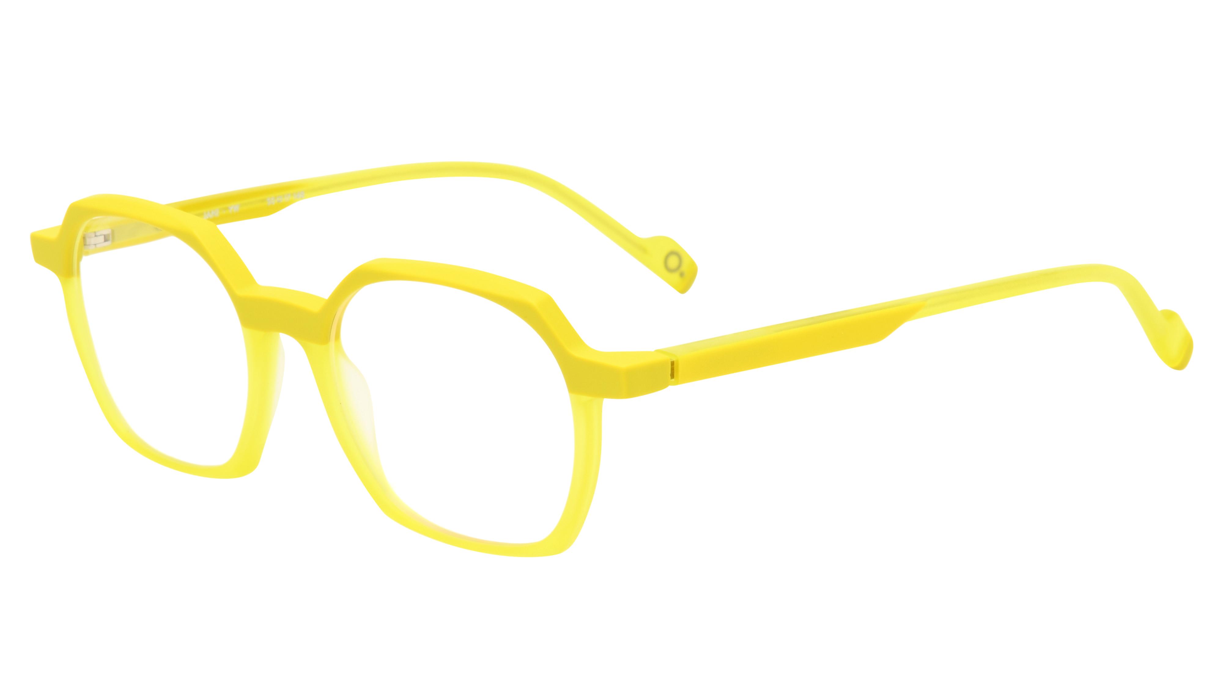 Lunettes Vintage Panora 10 724 – Monture Jaune Carrée – Unisexe – NOS