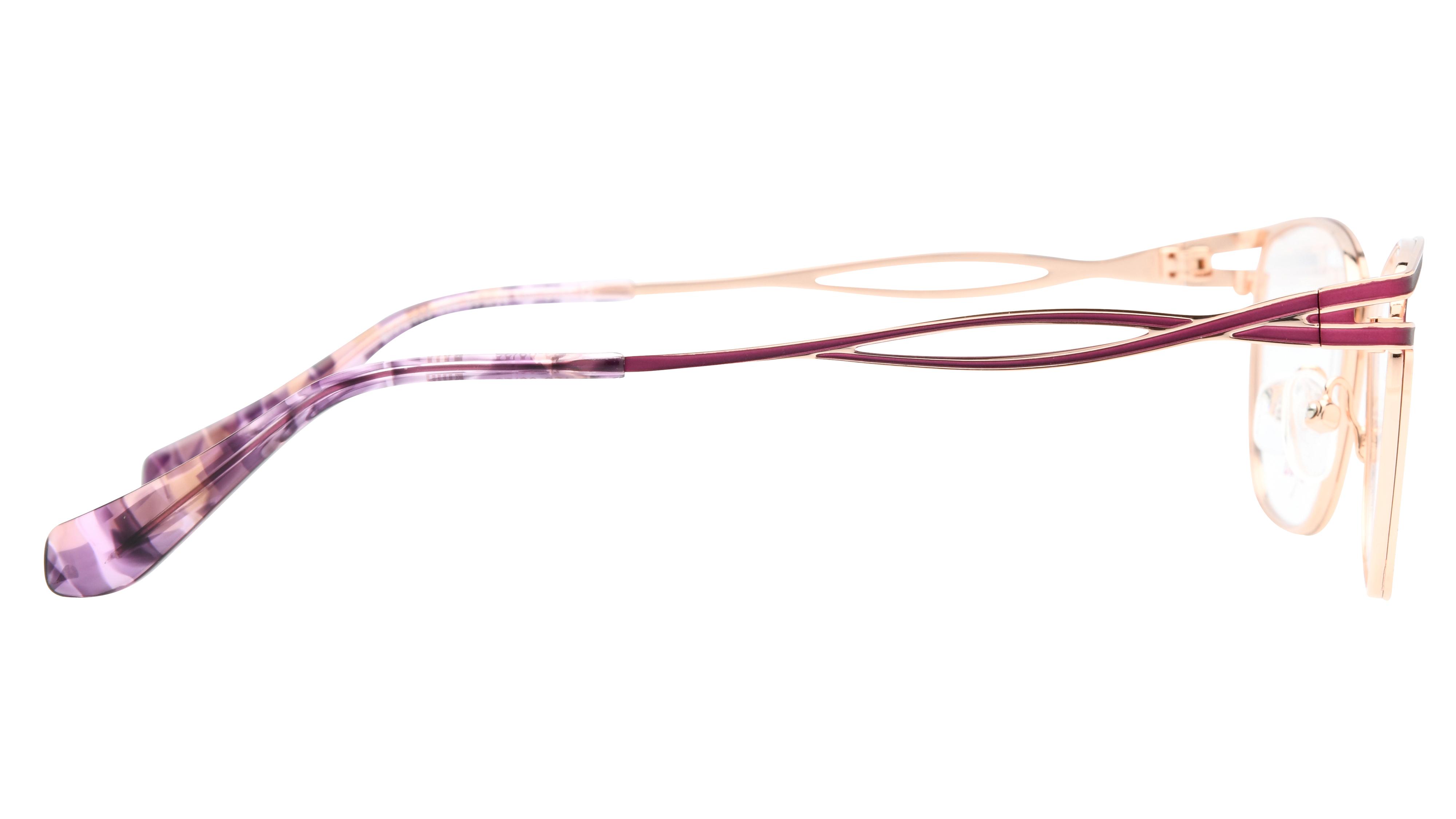 Lunettes de vue Baïa Femme Violet Rectangle Baa2403 Droite