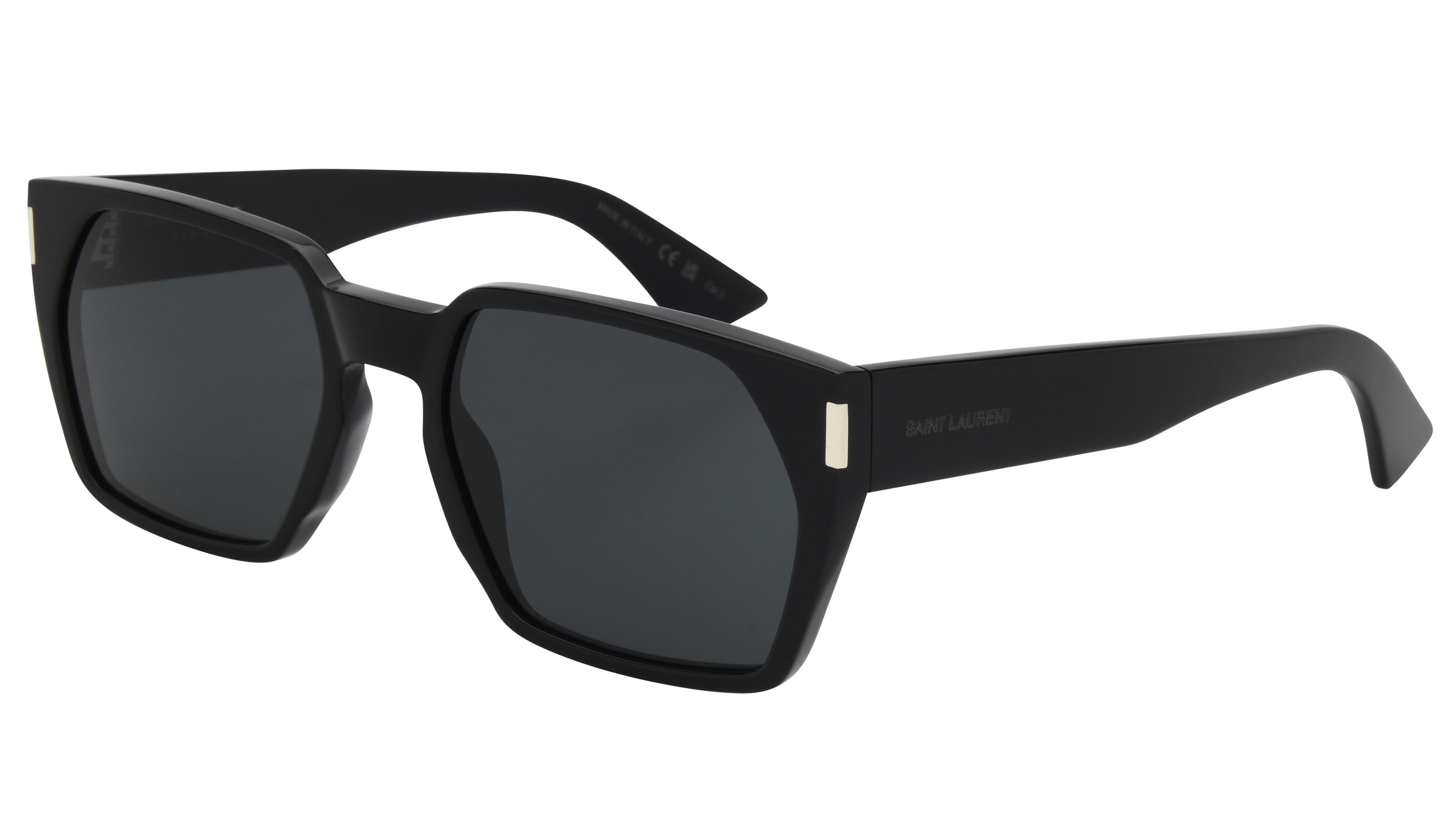 Lunettes de soleil Saint Laurent Mixte Noir Rectangle SL Trois-Quart
