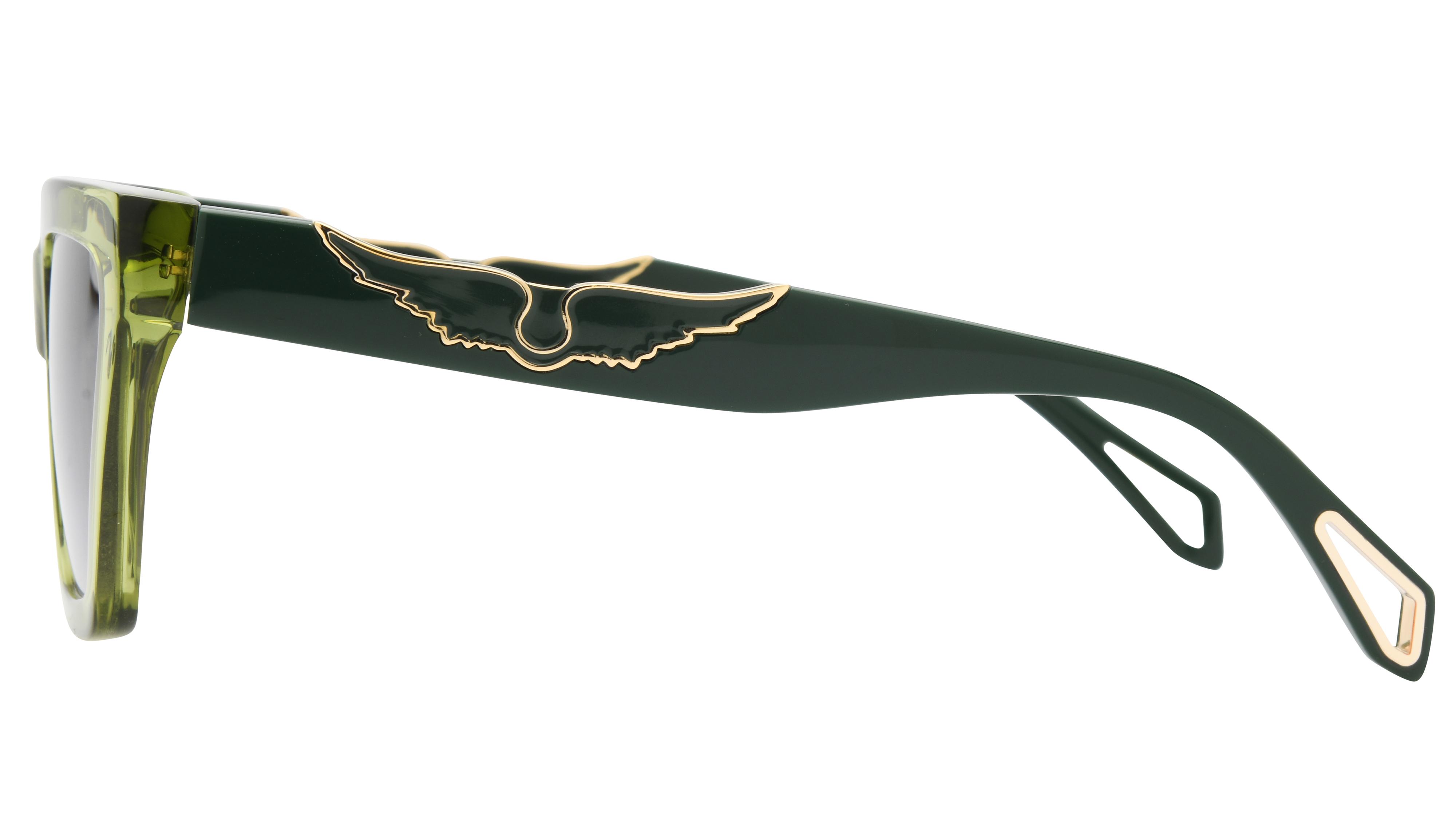 Lunettes de soleil Zadig & Voltaire Femme Vert Carré Szv418 Gauche
