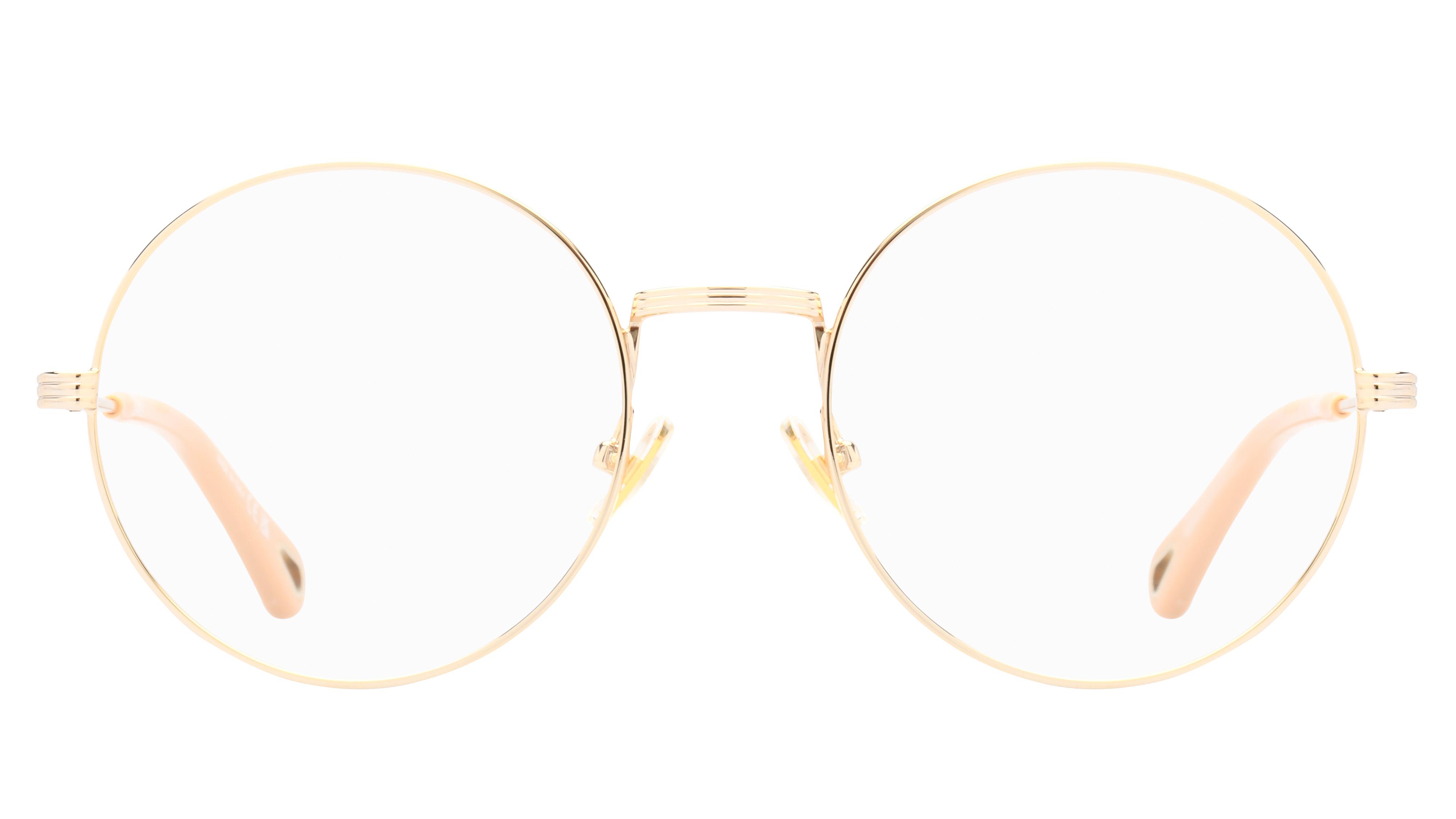 Lunettes de vue Chloé Femme Or Ronde Ch0179O Face