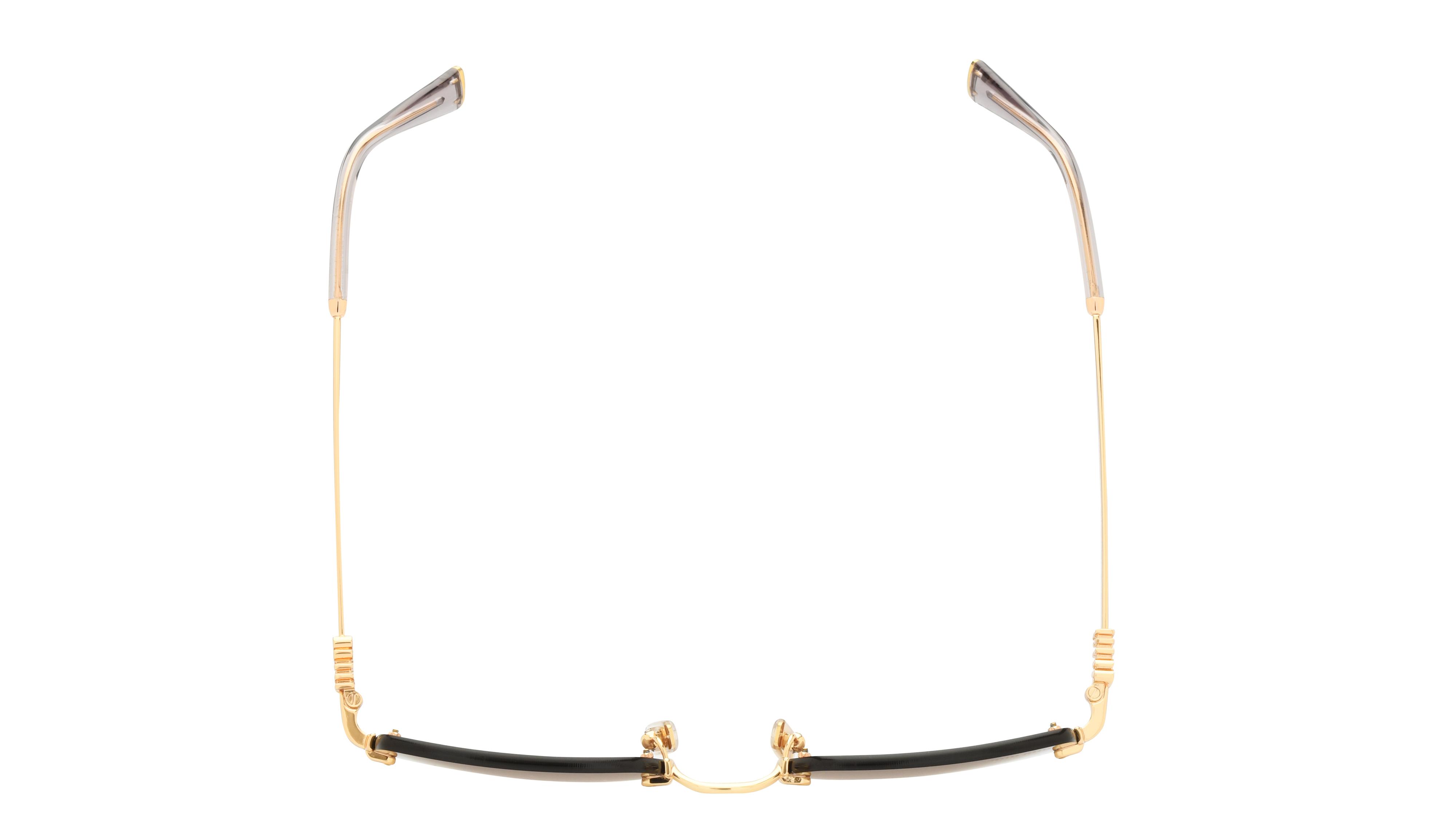 Lunettes de soleil Miu Miu Femme Or Rectangle MU Dessus